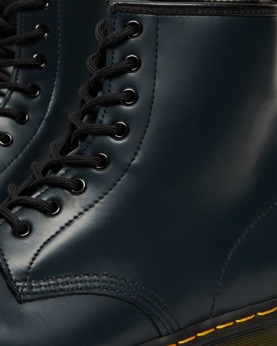marinblå dr martens 1460 smooth damstövlar med snörning