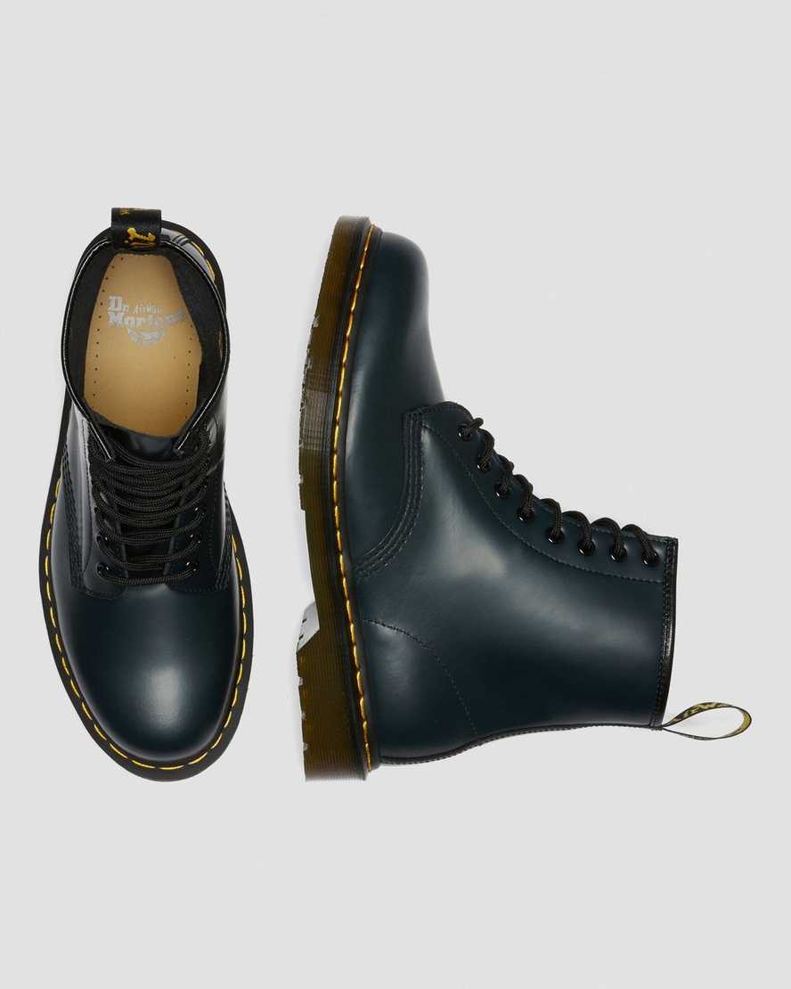 marinblå dr martens 1460 smooth damstövlar med snörning