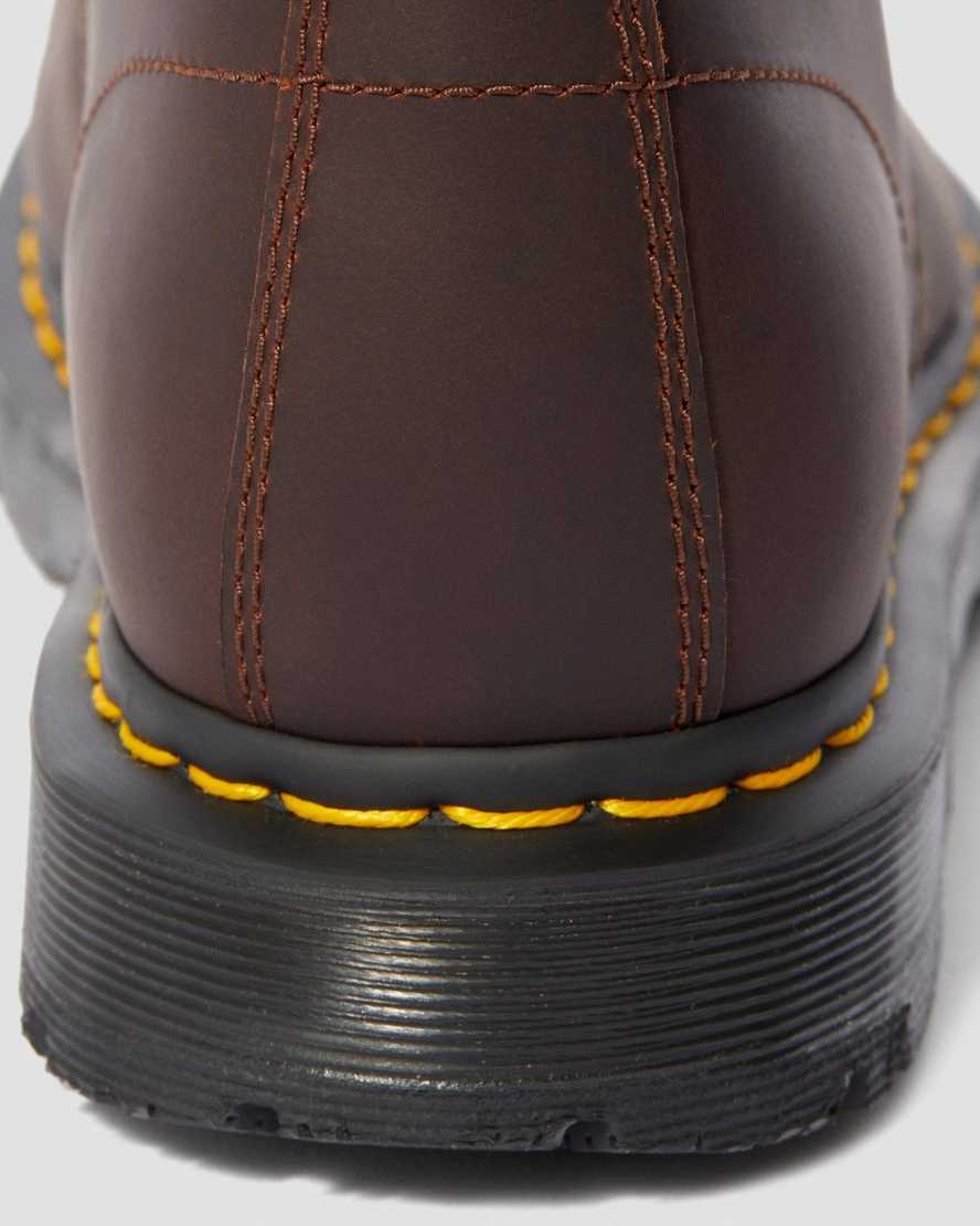 mörkbruna dr martens 1460 dms wintergrip damstövlar med snörning