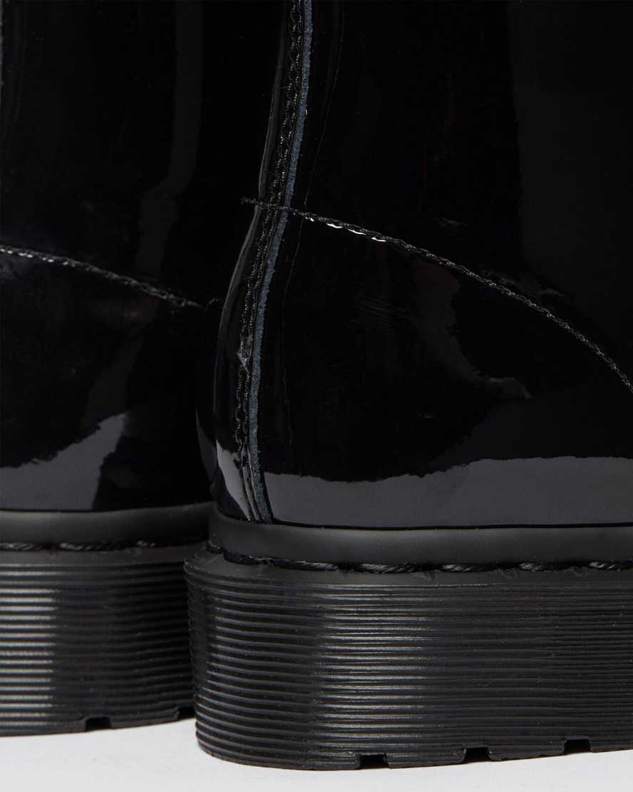 svarta dr martens 1460 mono patent damstövlar med snörning