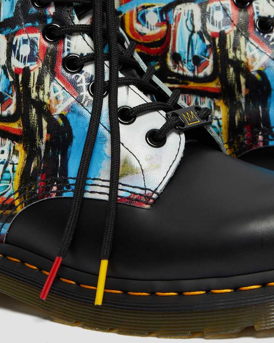 svarta dr martens 1460 basquiat damstövlar med snörning