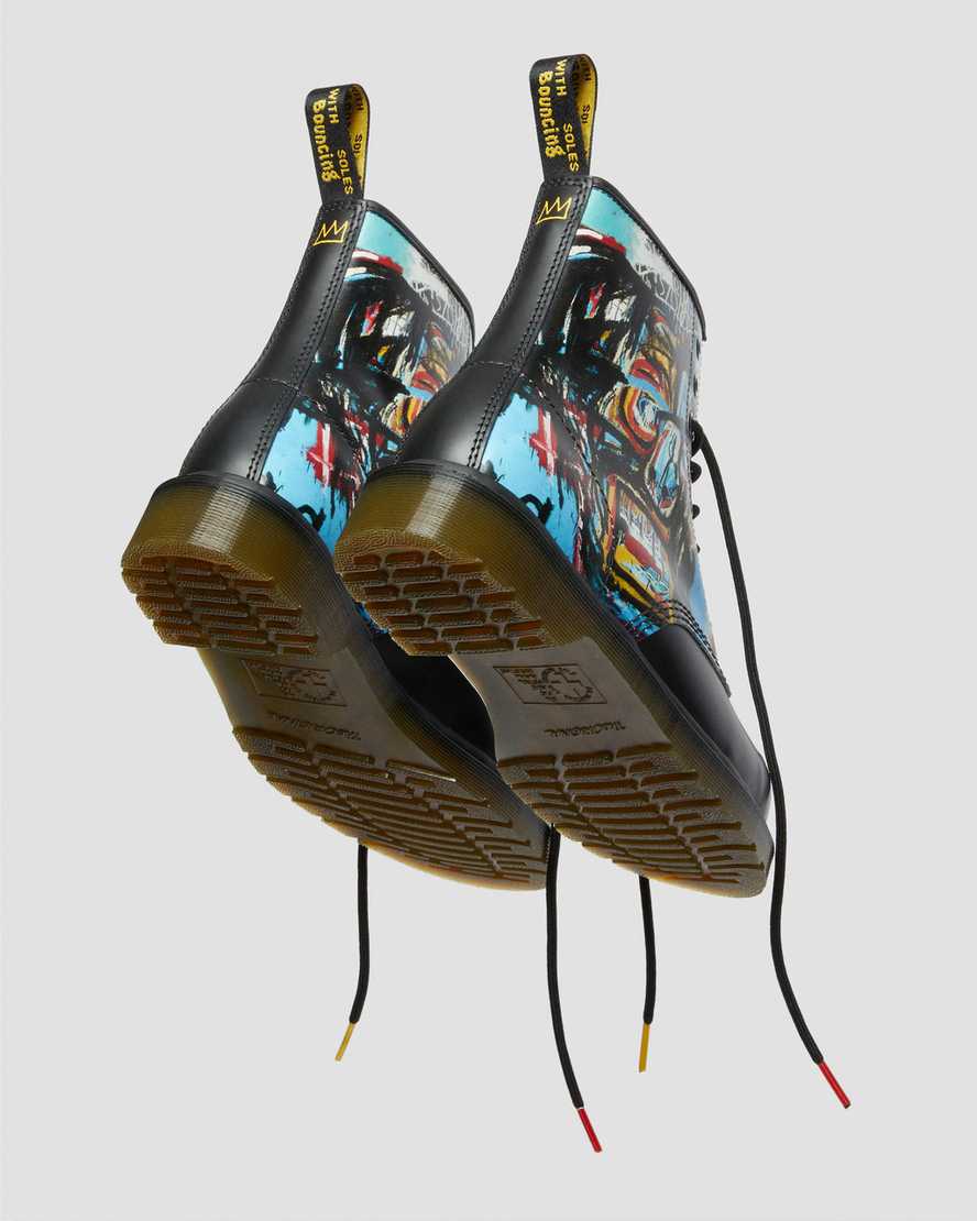 svarta dr martens 1460 basquiat damstövlar med snörning
