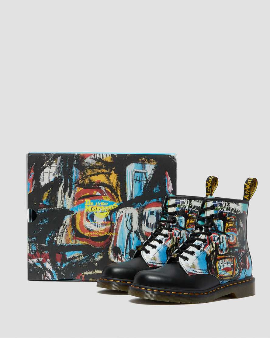 svarta dr martens 1460 basquiat damstövlar med snörning