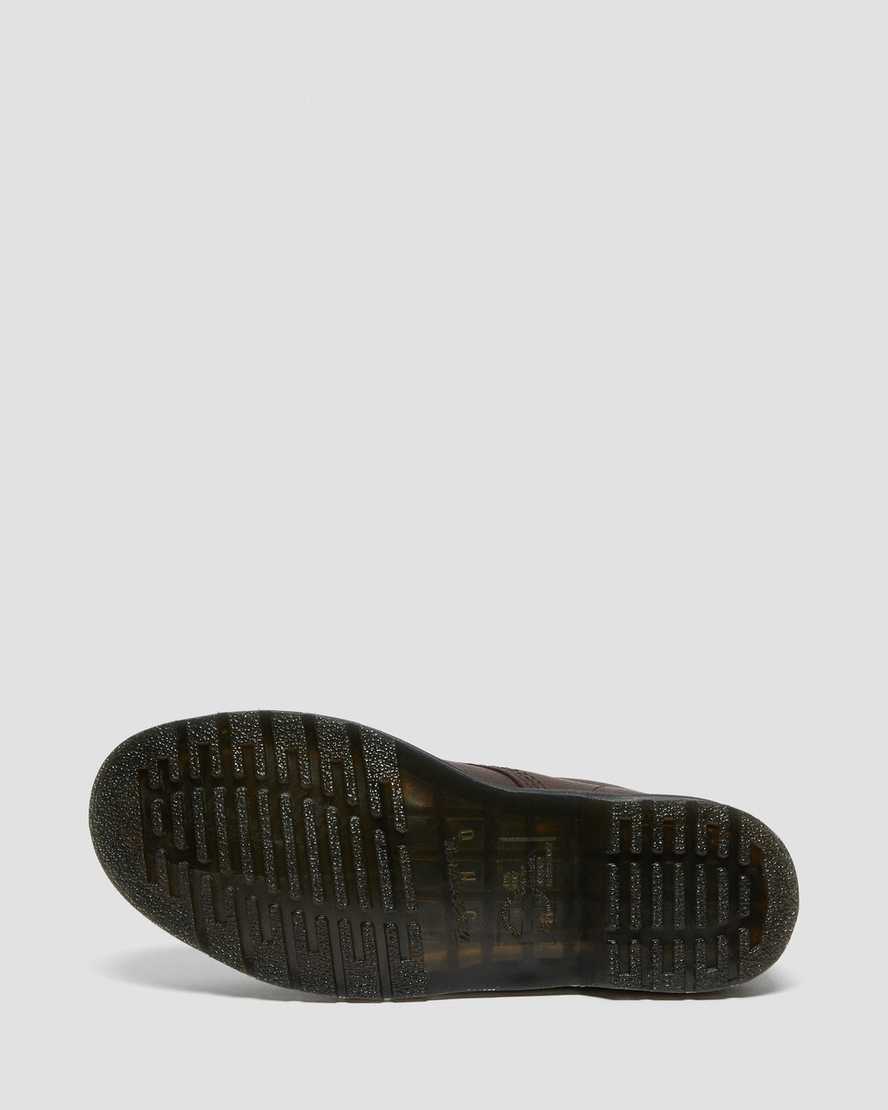 bruna dr martens 1460 pascal fodrade stövlar med fuskpäls för damer