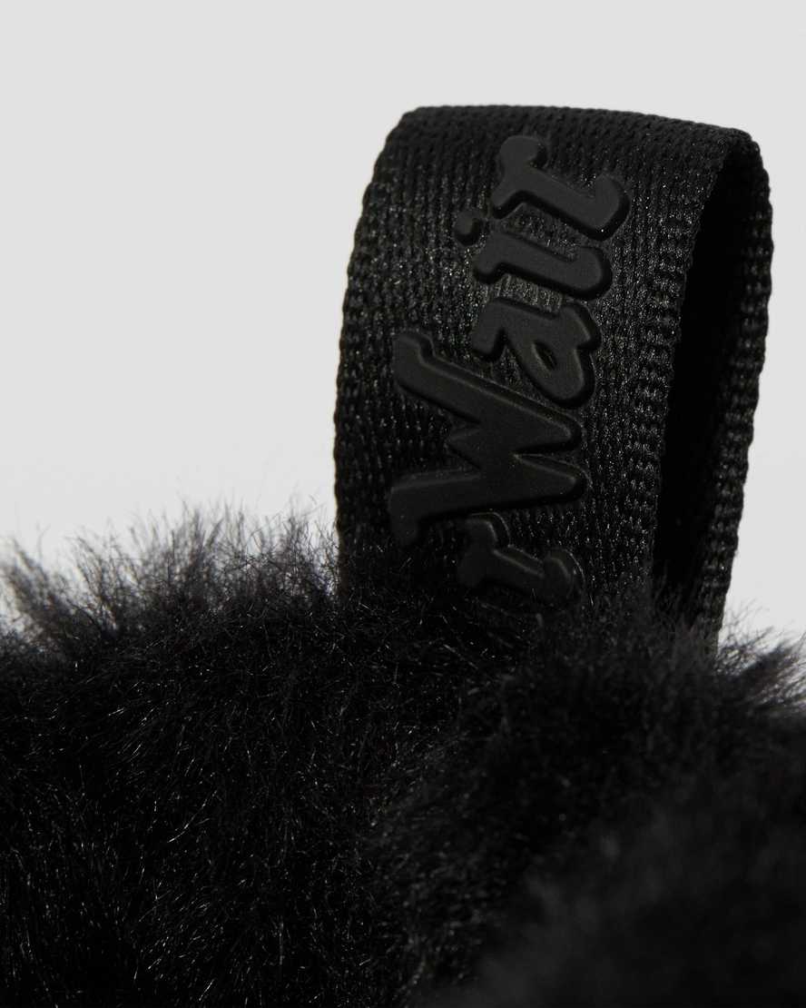 svarta dr martens 1460 dms wintergrip fuskpäls fodrade kängor för dam
