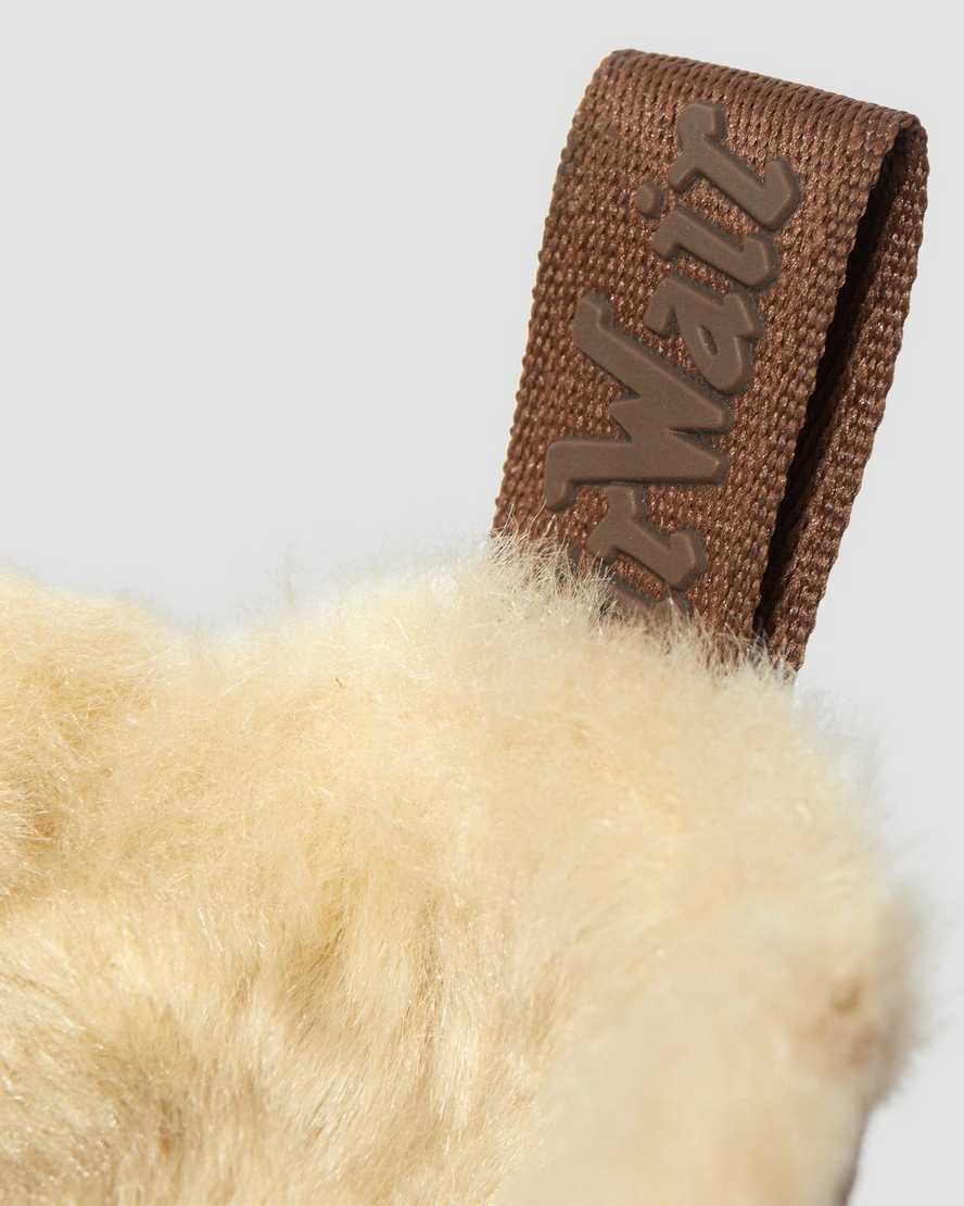 mörkbruna dr martens 1460 dms wintergrip fuskpäls fodrade kängor för dam