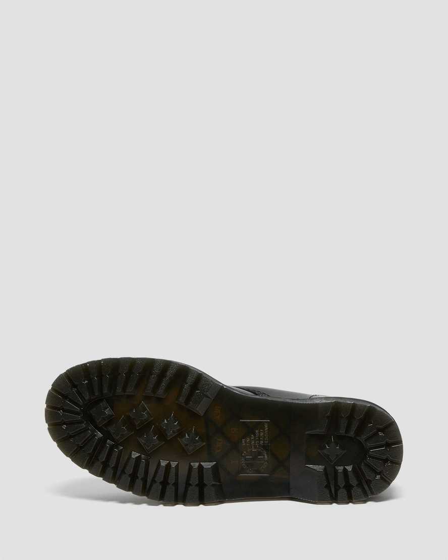 svarta dr martens 1490 bex smooth damstövlar med halva vaden