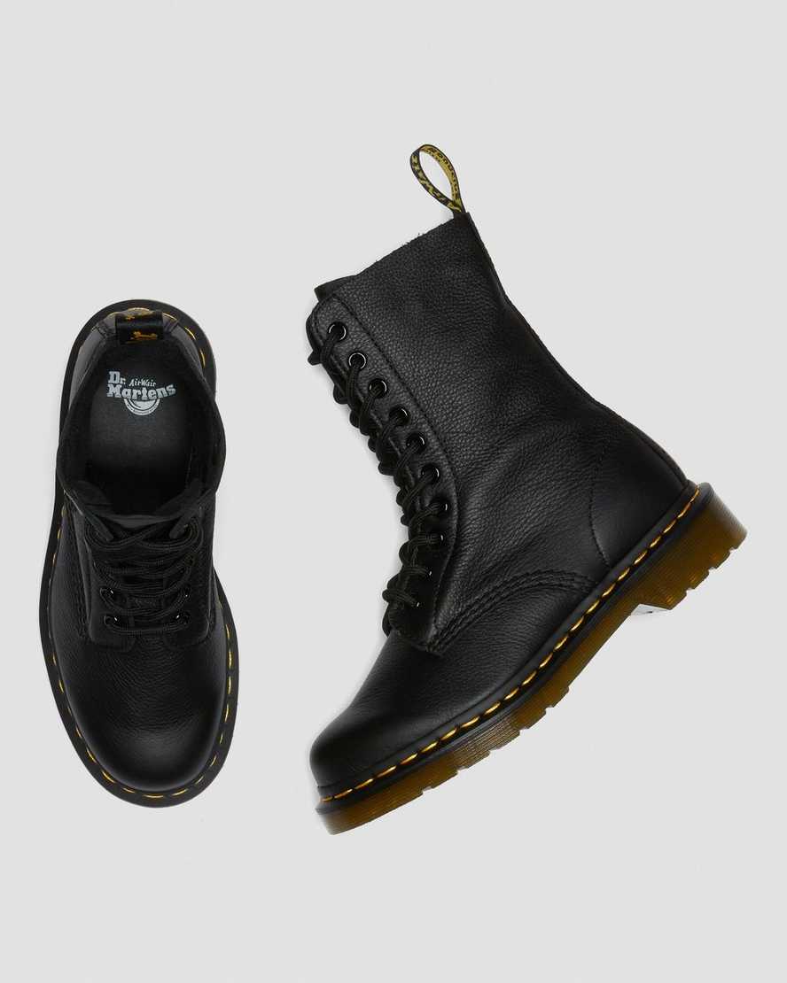 svarta dr martens 1490 virginia damstövlar med halva vaden