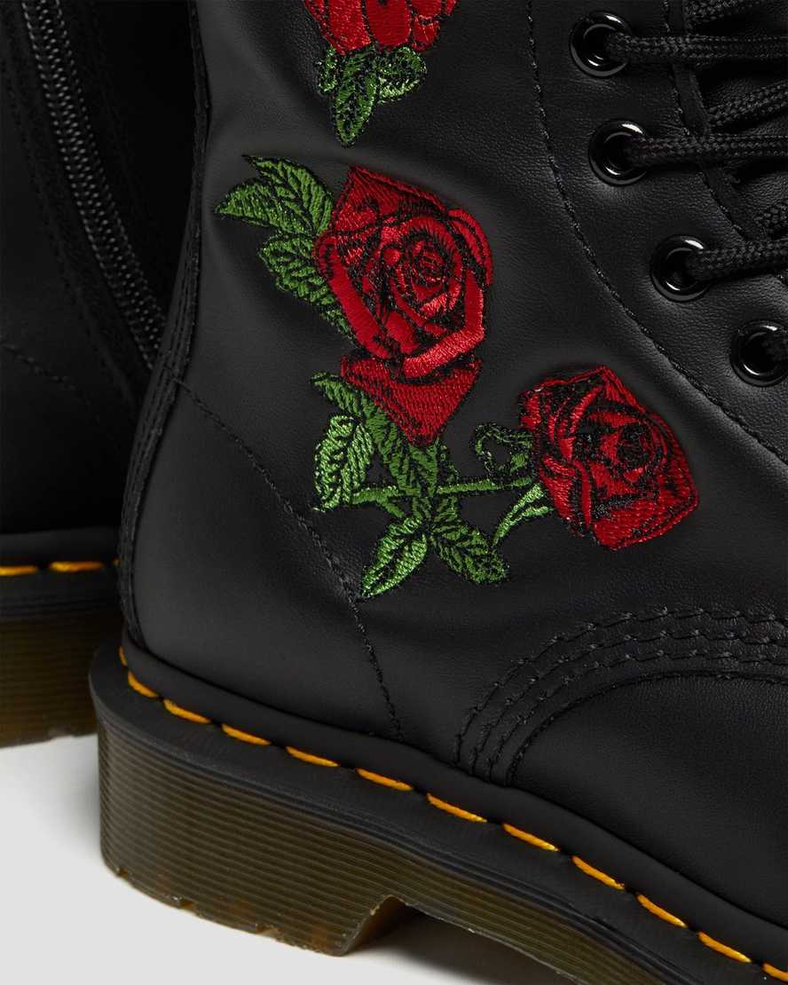 svarta dr martens 1914 vonda damstövlar med halvhög vad