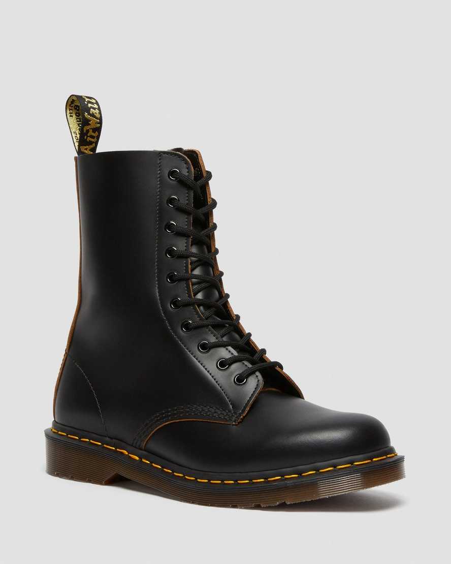 svarta dr martens 1490 vintage made in england damstövlar med halva vaden