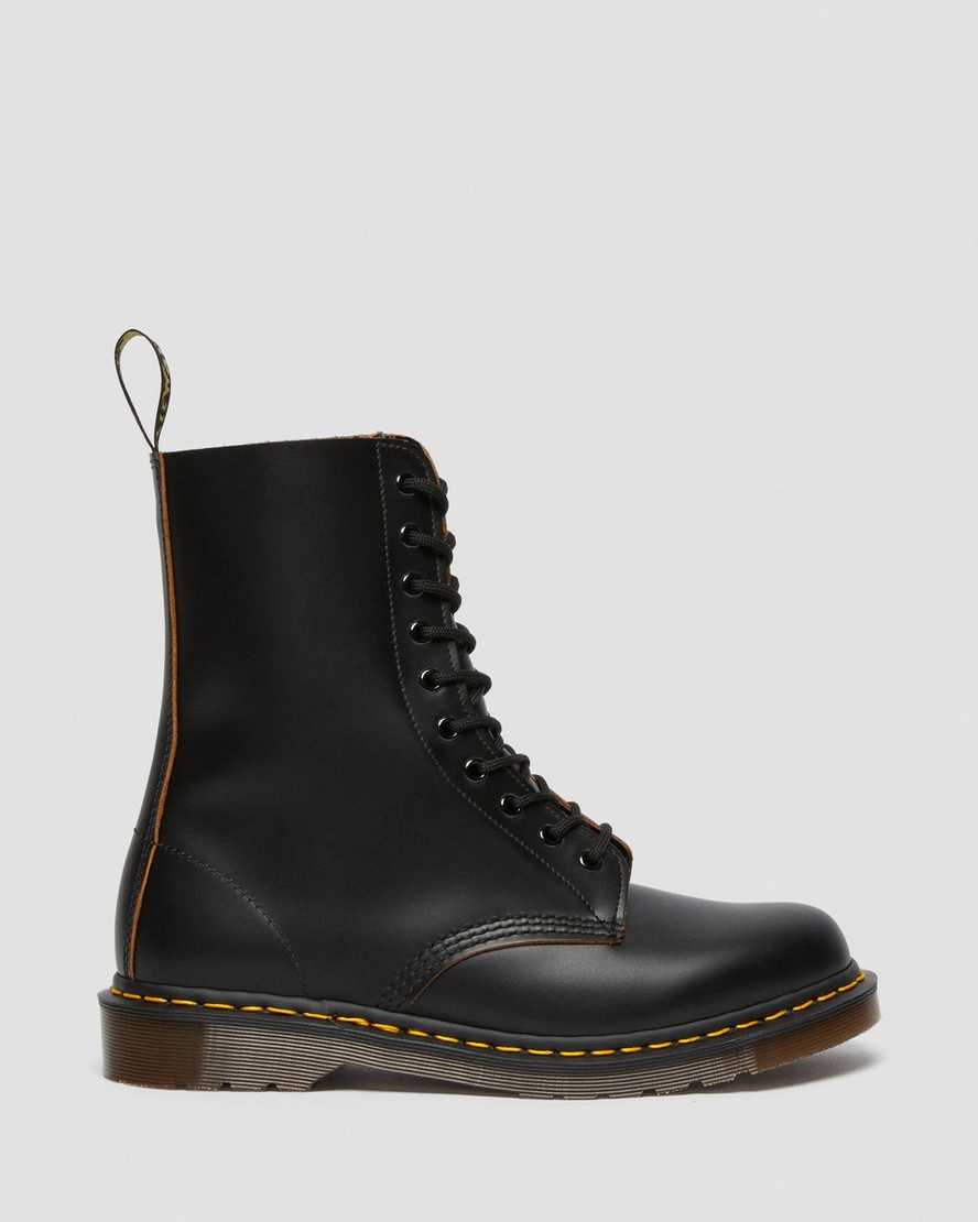 svarta dr martens 1490 vintage made in england damstövlar med halva vaden