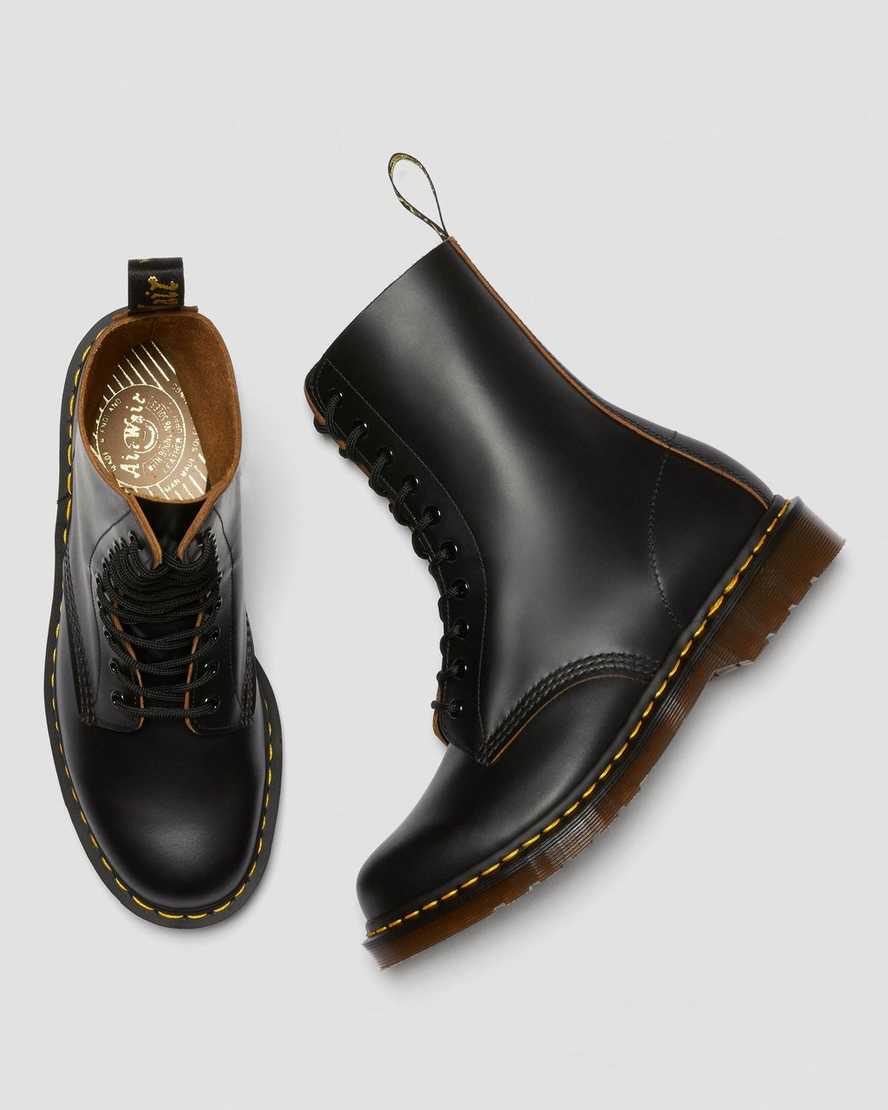 svarta dr martens 1490 vintage made in england damstövlar med halva vaden