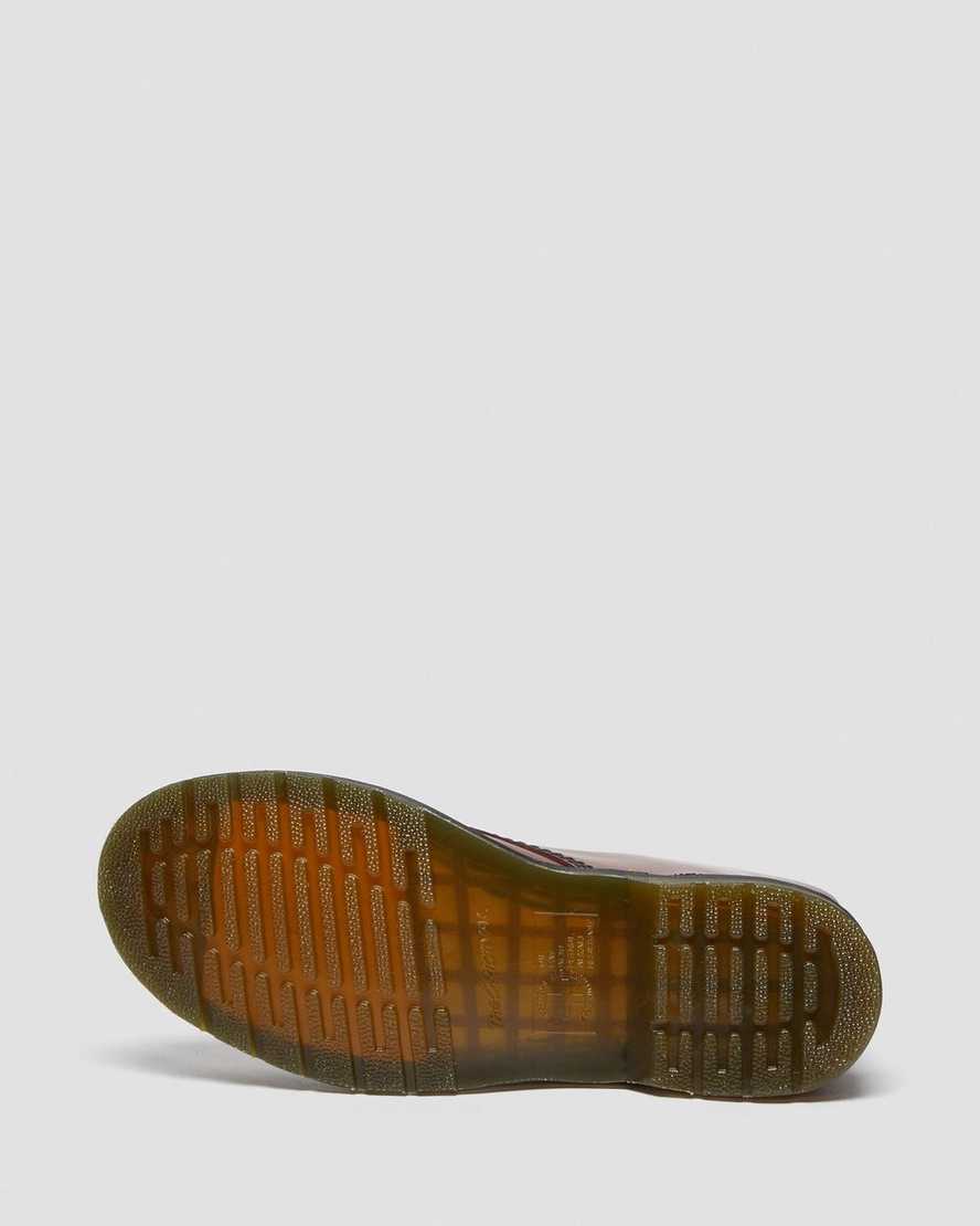 röda dr martens 1490 smooth damstövlar med halva vaden