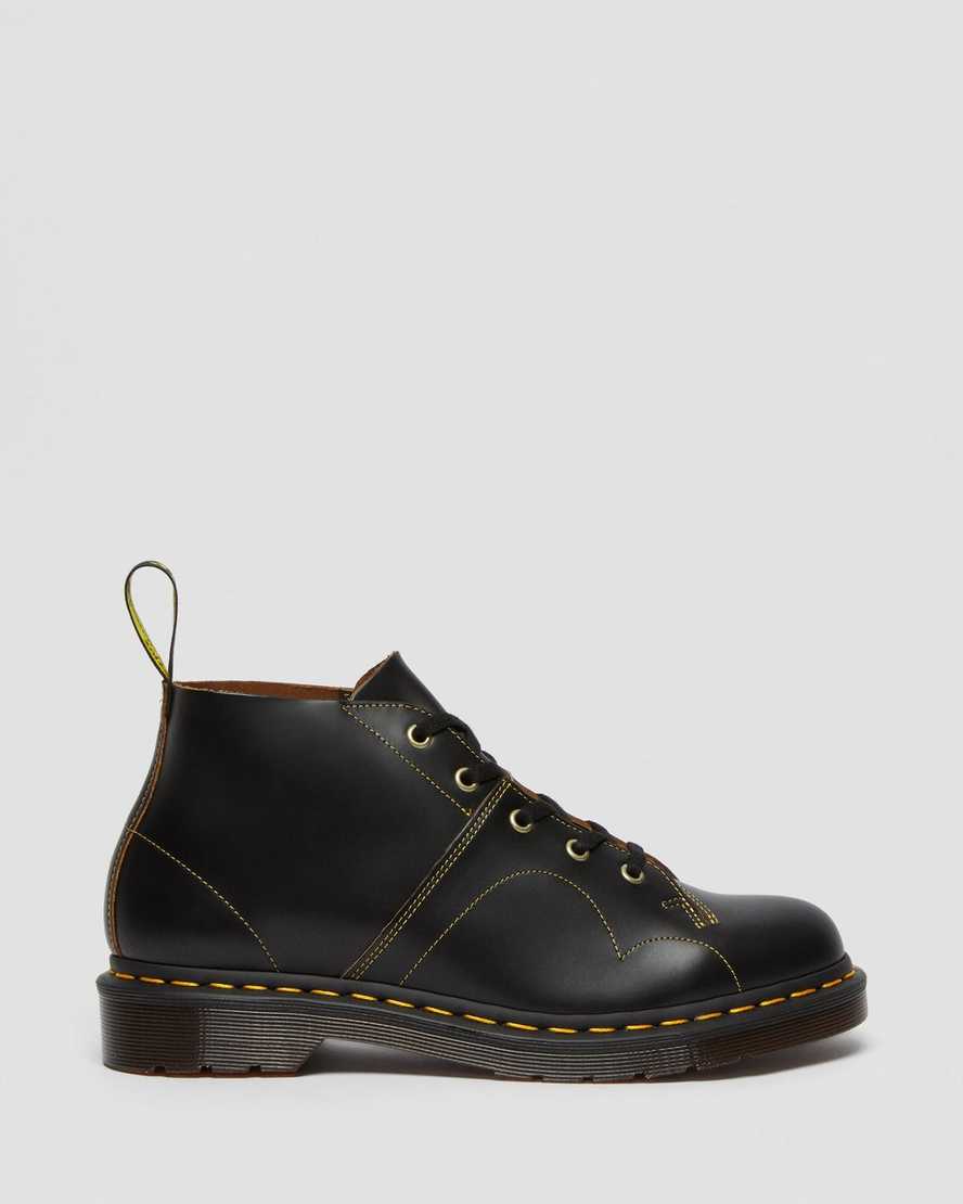 svarta dr martens church vintage dam monkey stövlar