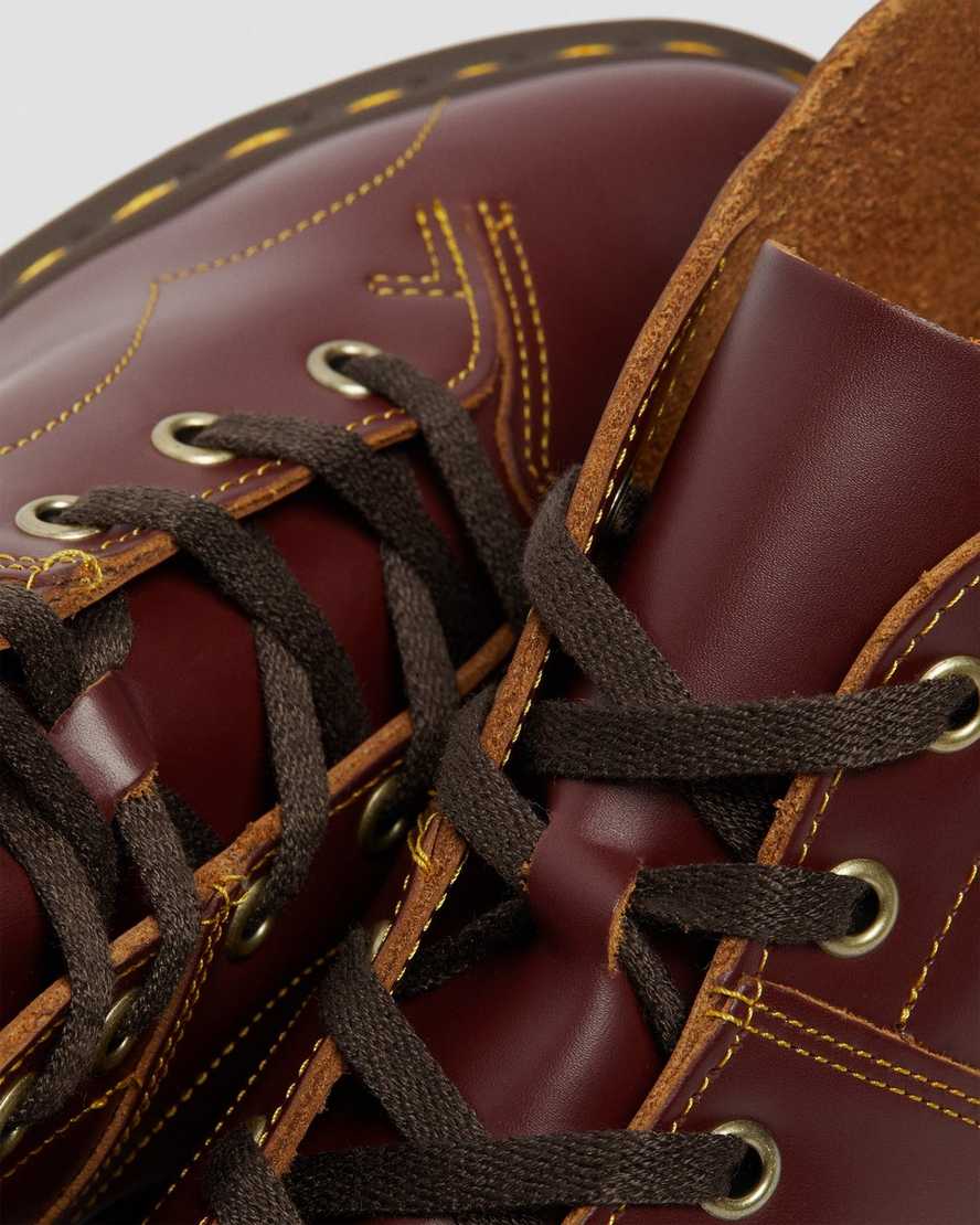dr martens church vintage monkey stövlar vinröda dam