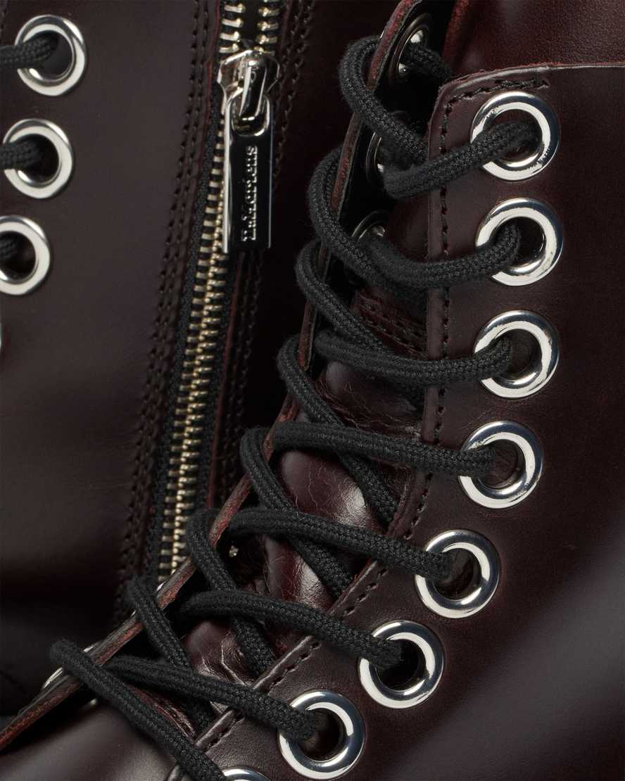 dr martens jadon max platåstövlar för dam i vinröda