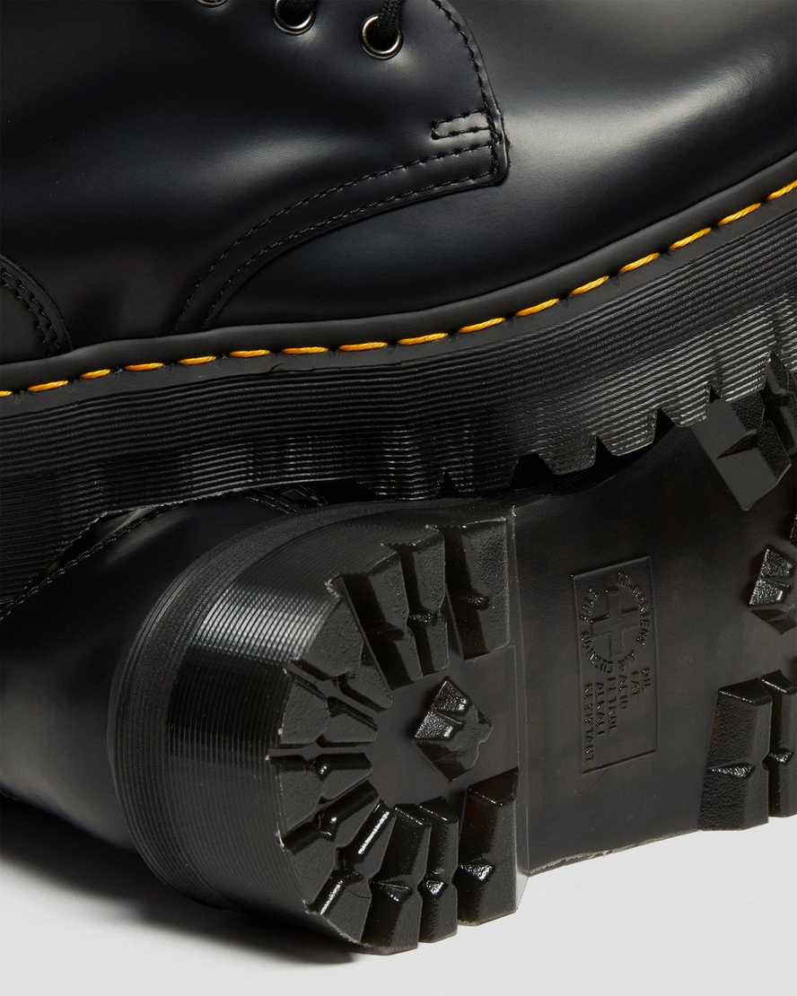 svarta dr martens jadon hi smooth platåstövlar för dam