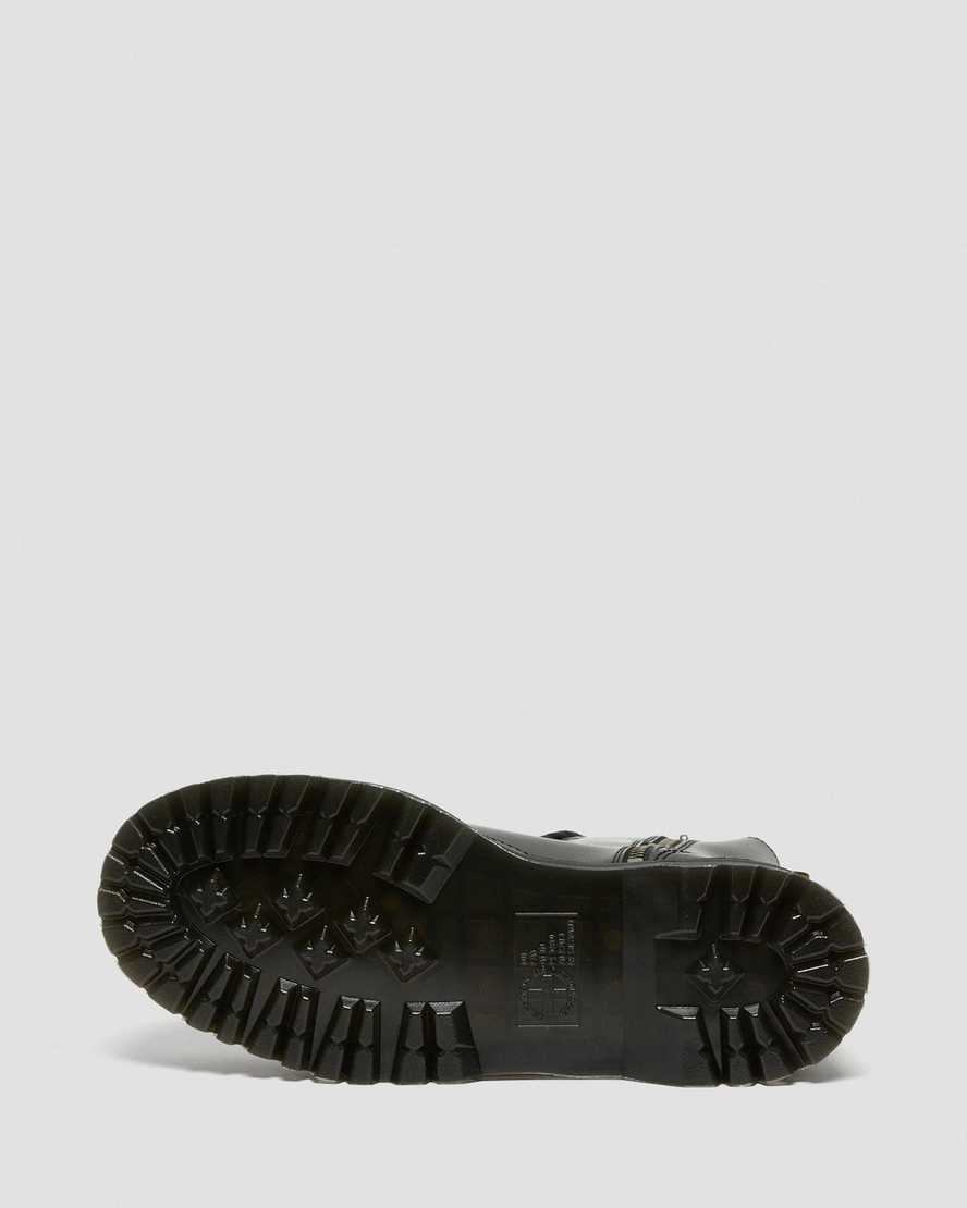 svarta dr martens jadon hi smooth platåstövlar för dam