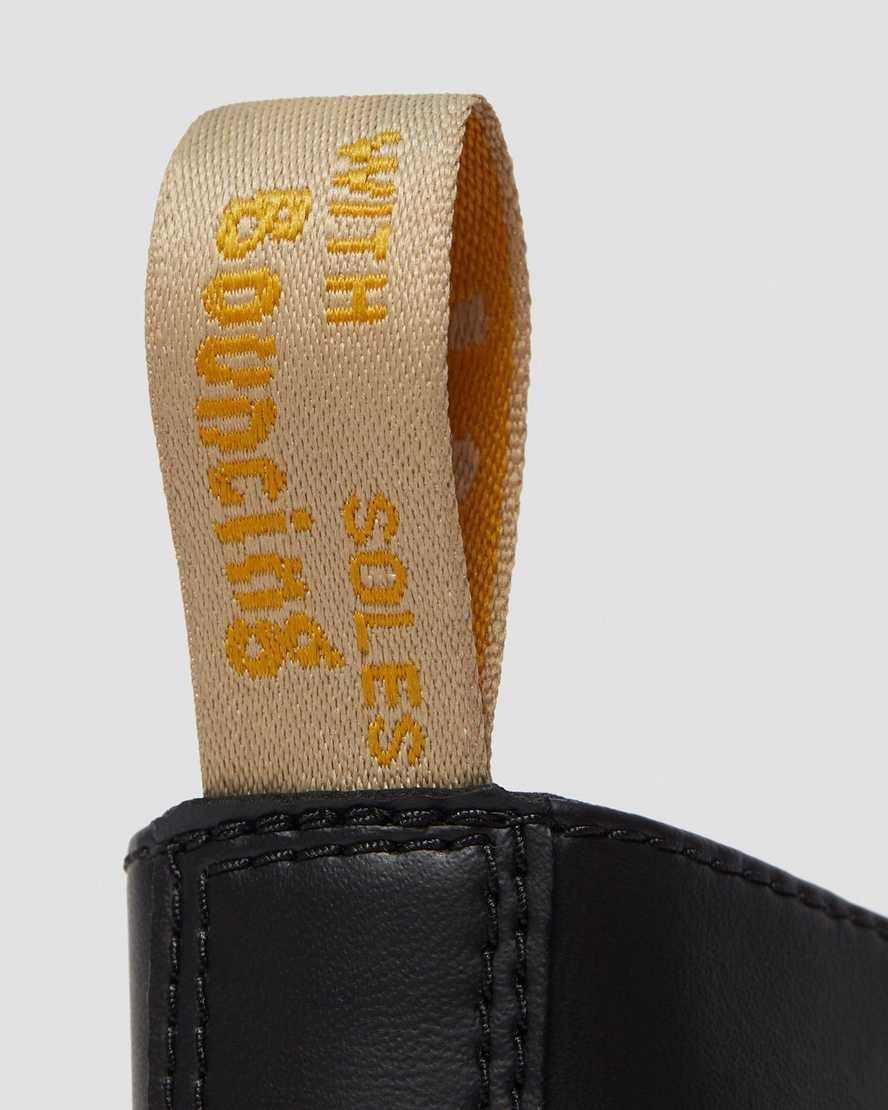 svarta dr martens jadon ii mono platåstövlar för dam