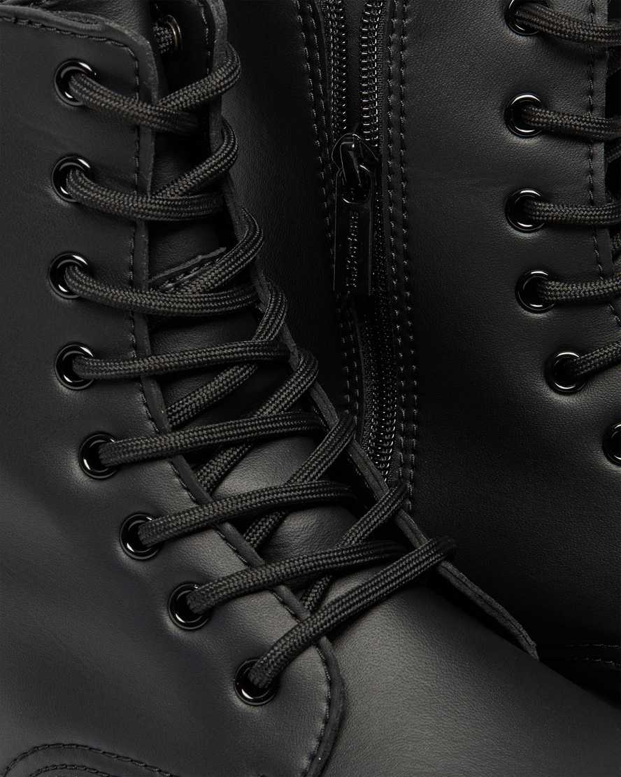 svarta dr martens jadon ii mono platåstövlar för dam