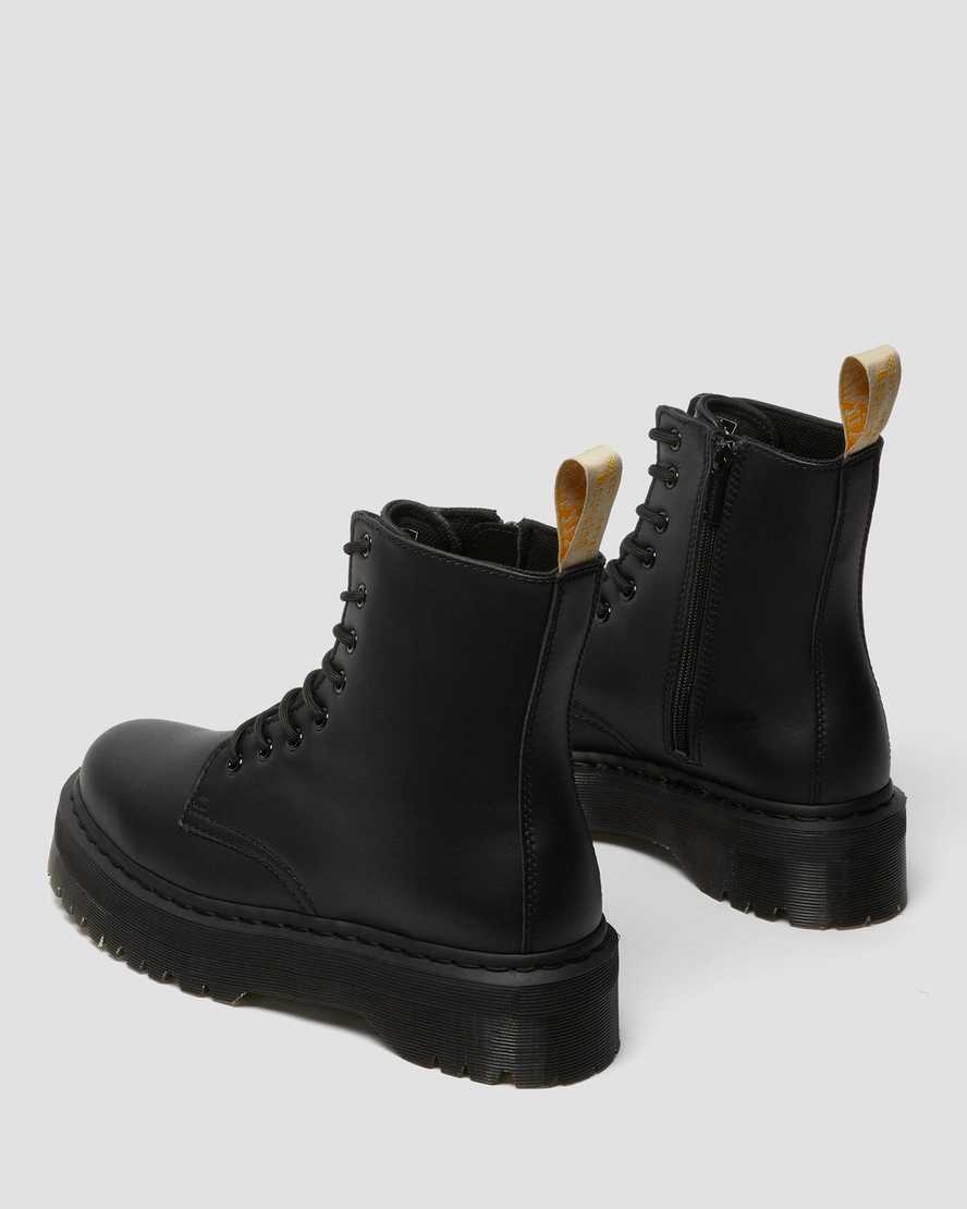 svarta dr martens jadon ii mono platåstövlar för dam