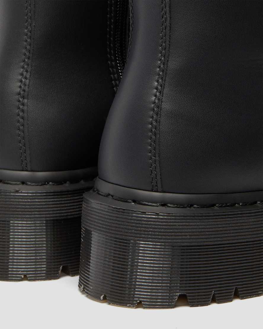 svarta dr martens jadon ii mono platåstövlar för dam