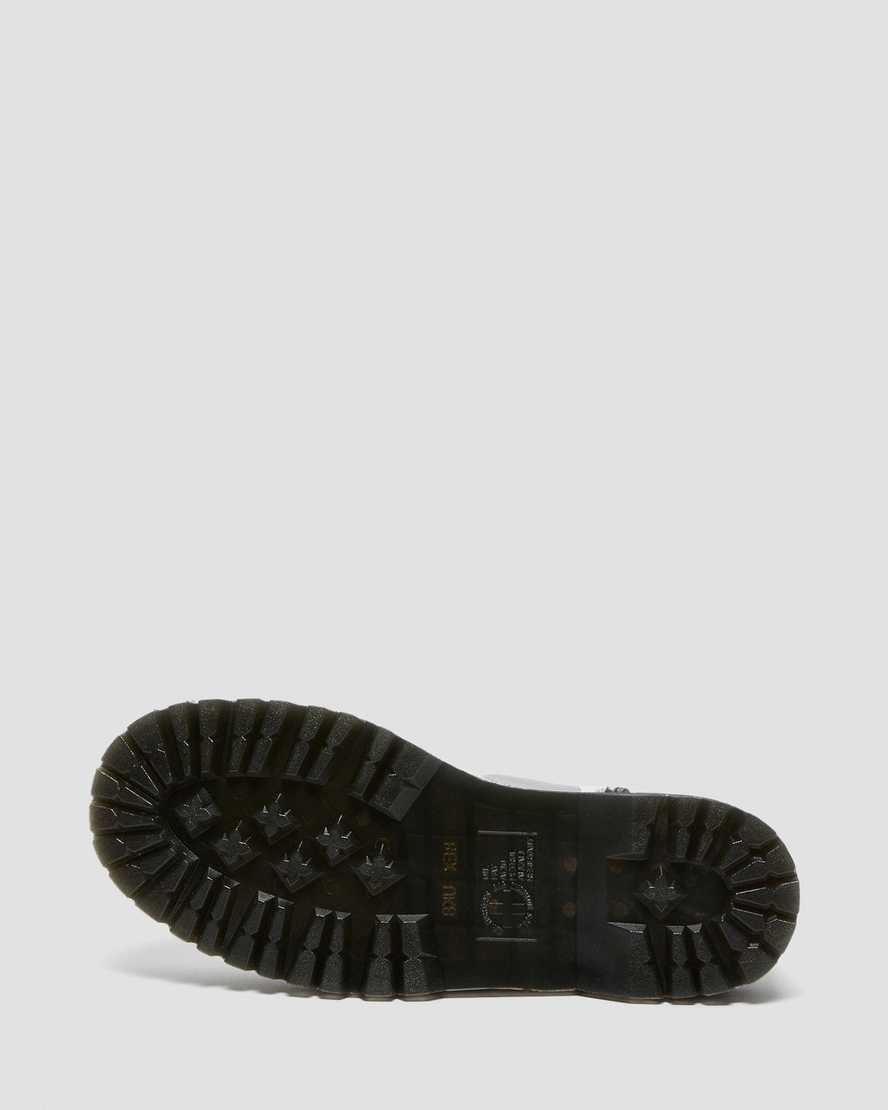vita dr martens jadon polka dot smooth platåstövlar för dam