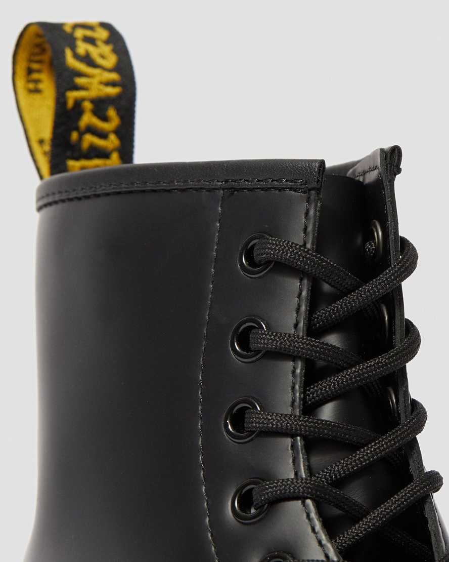 svarta dr martens 1460 bex smooth platåstövlar för dam