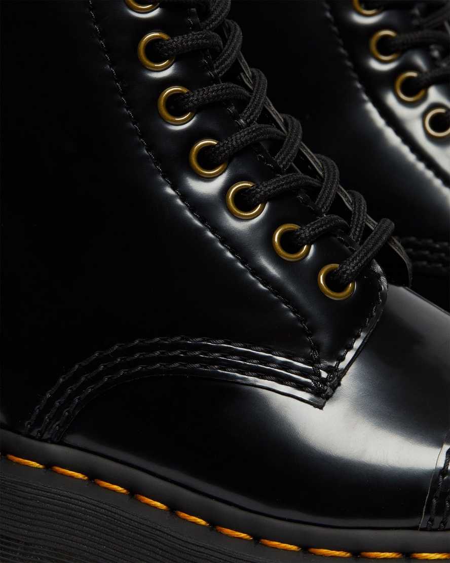 svarta dr martens sinclair platåstövlar för dam