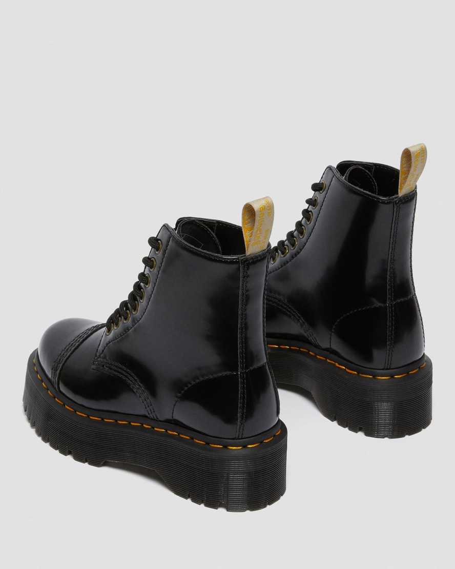 svarta dr martens sinclair platåstövlar för dam