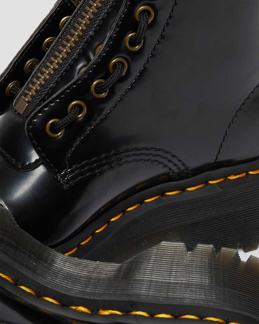 svarta dr martens sinclair platåstövlar för dam