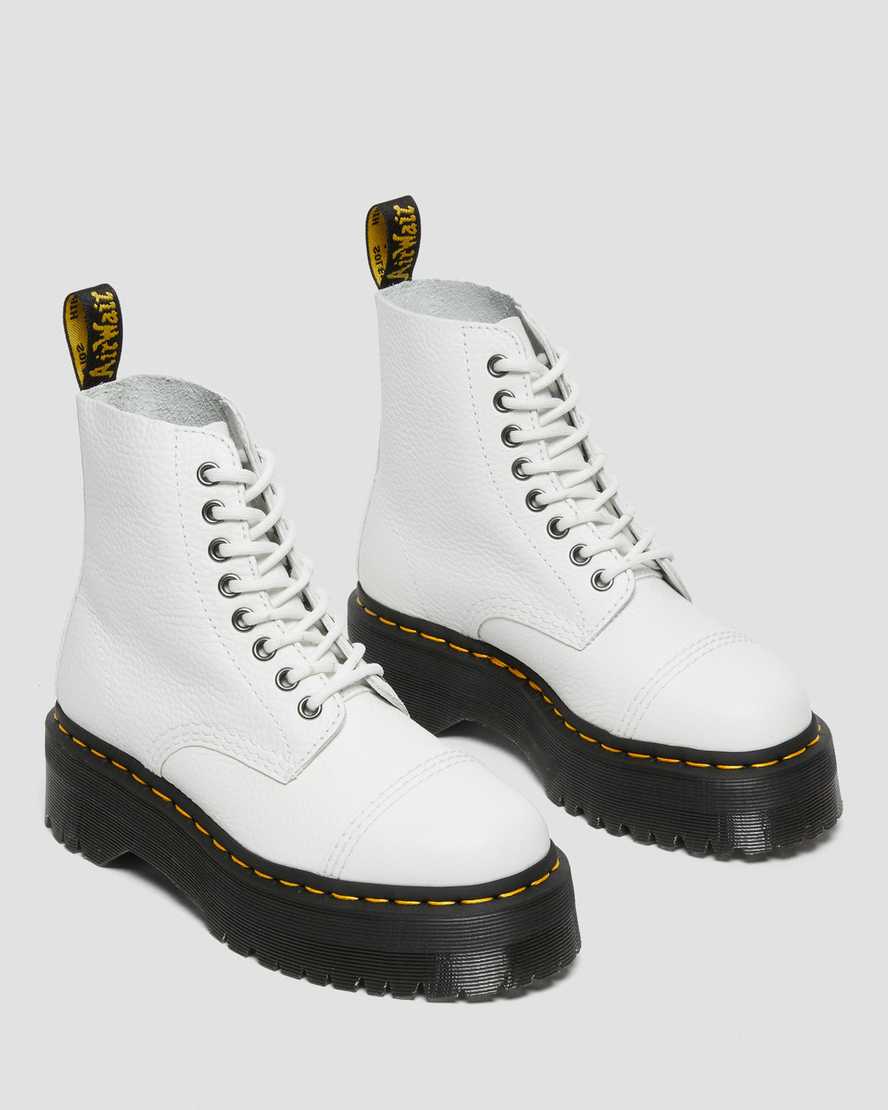 vita dr martens sinclair platåstövlar för dam