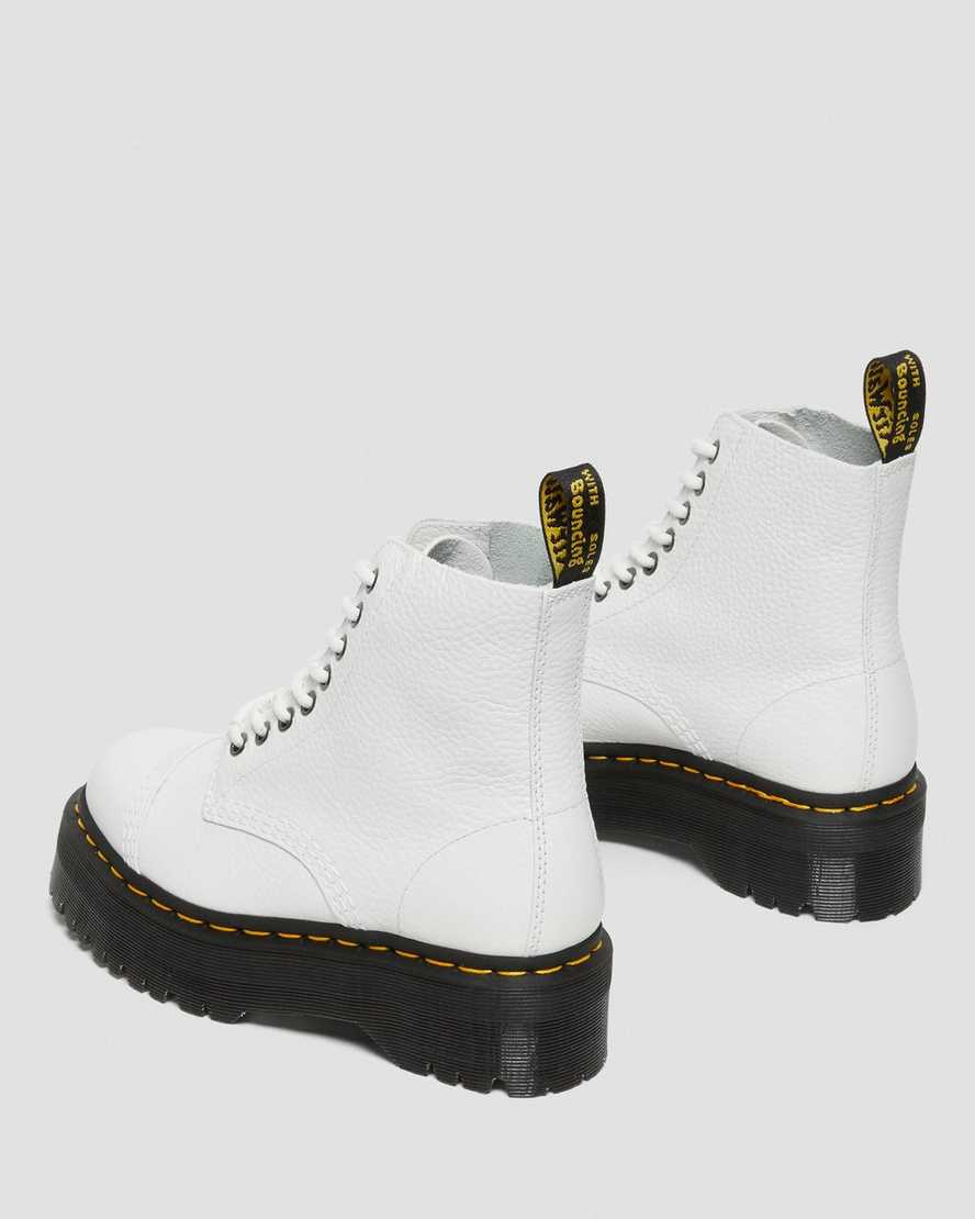 vita dr martens sinclair platåstövlar för dam
