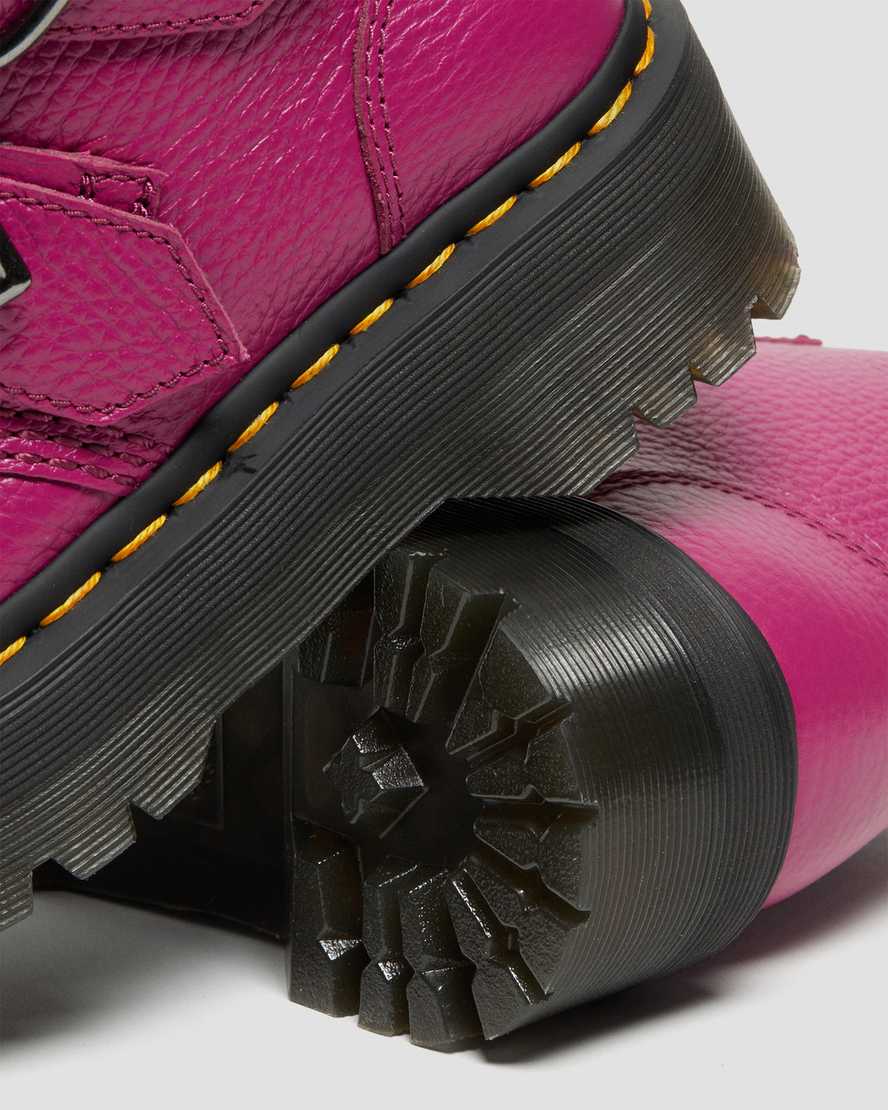 rosa dr martens devon heart dam platåstövlar