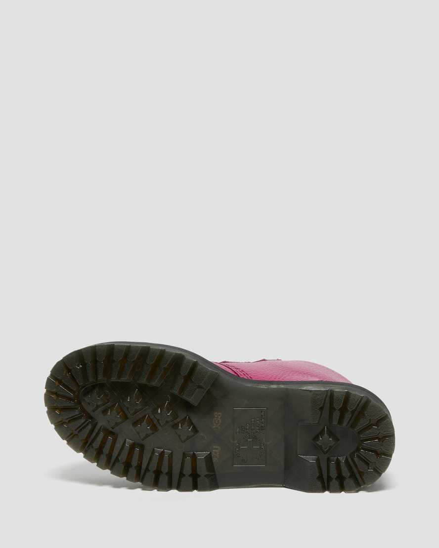 rosa dr martens devon heart dam platåstövlar