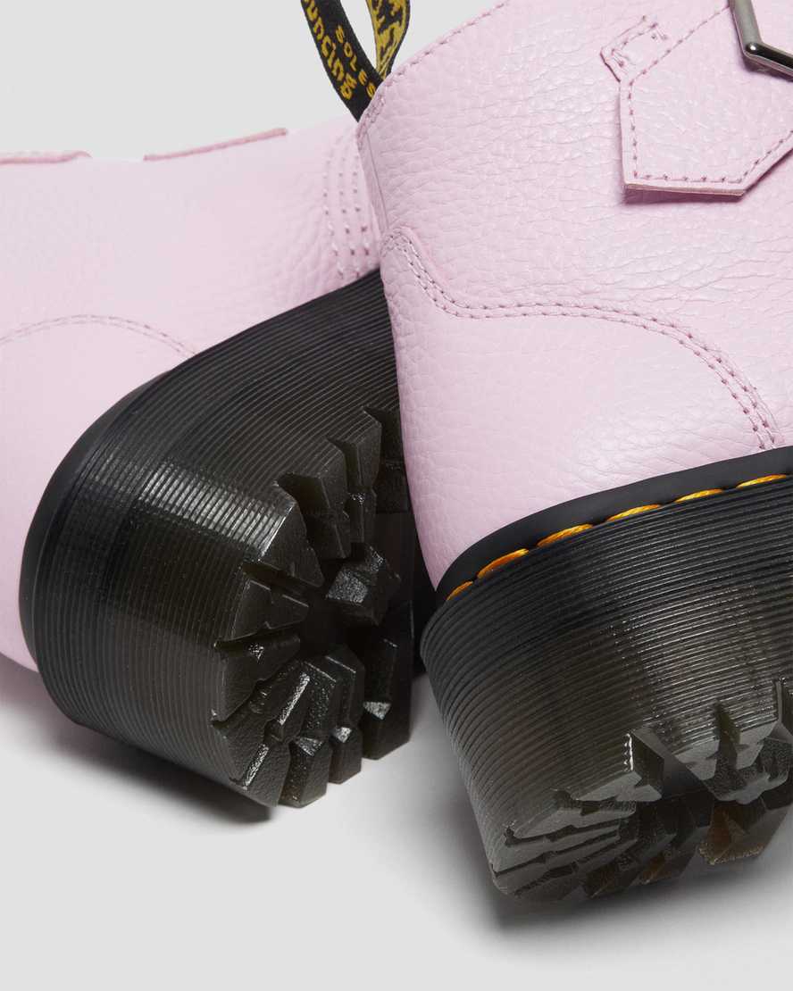 rosa dr martens devon heart dam platåstövlar