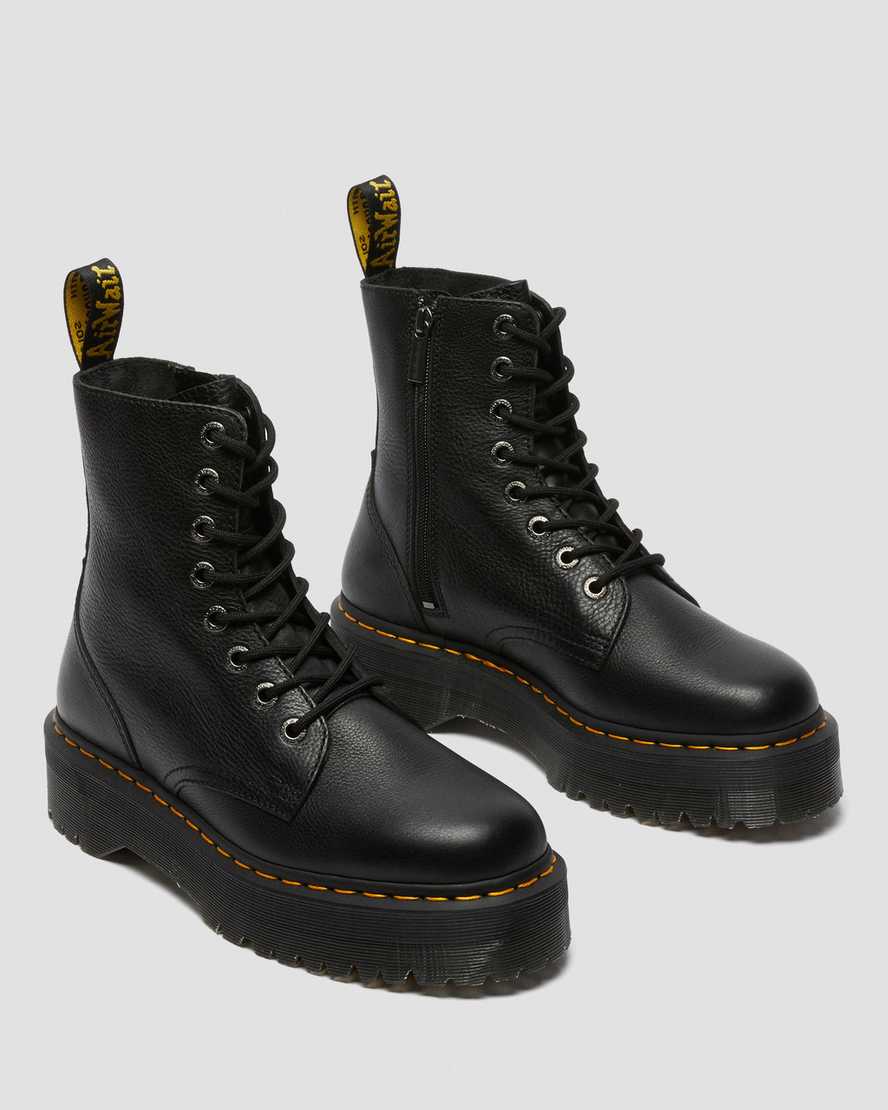 svarta dr martens jadon pisa platåstövlar för dam