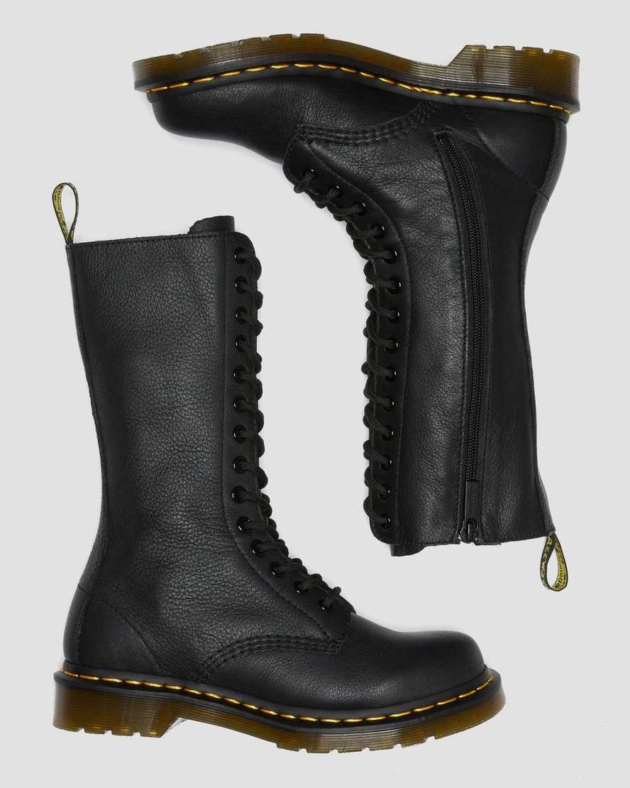 svarta dr martens 1b99 virginia höga stövlar för dam
