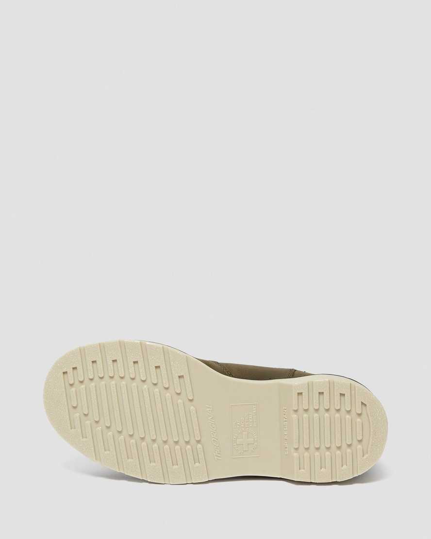 olivgröna dr martens arbor steel toe chelsea arbetsstövlar för dam