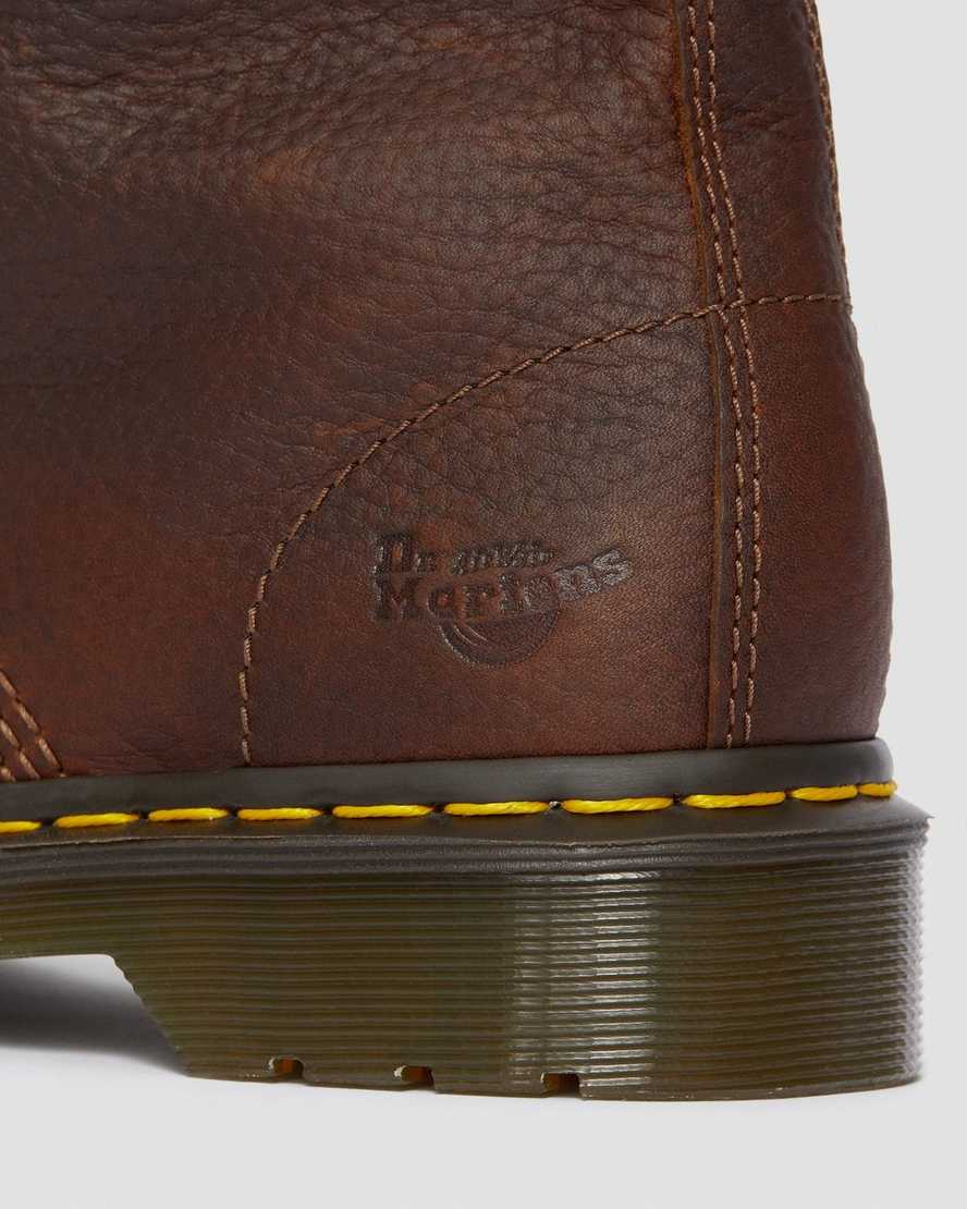 bruna dr martens maple zip steel toe arbetsstövlar för dam