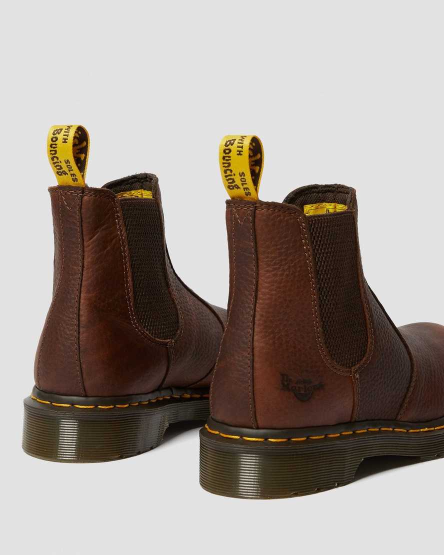 bruna dr martens arbor steel toe arbetsstövlar för dam