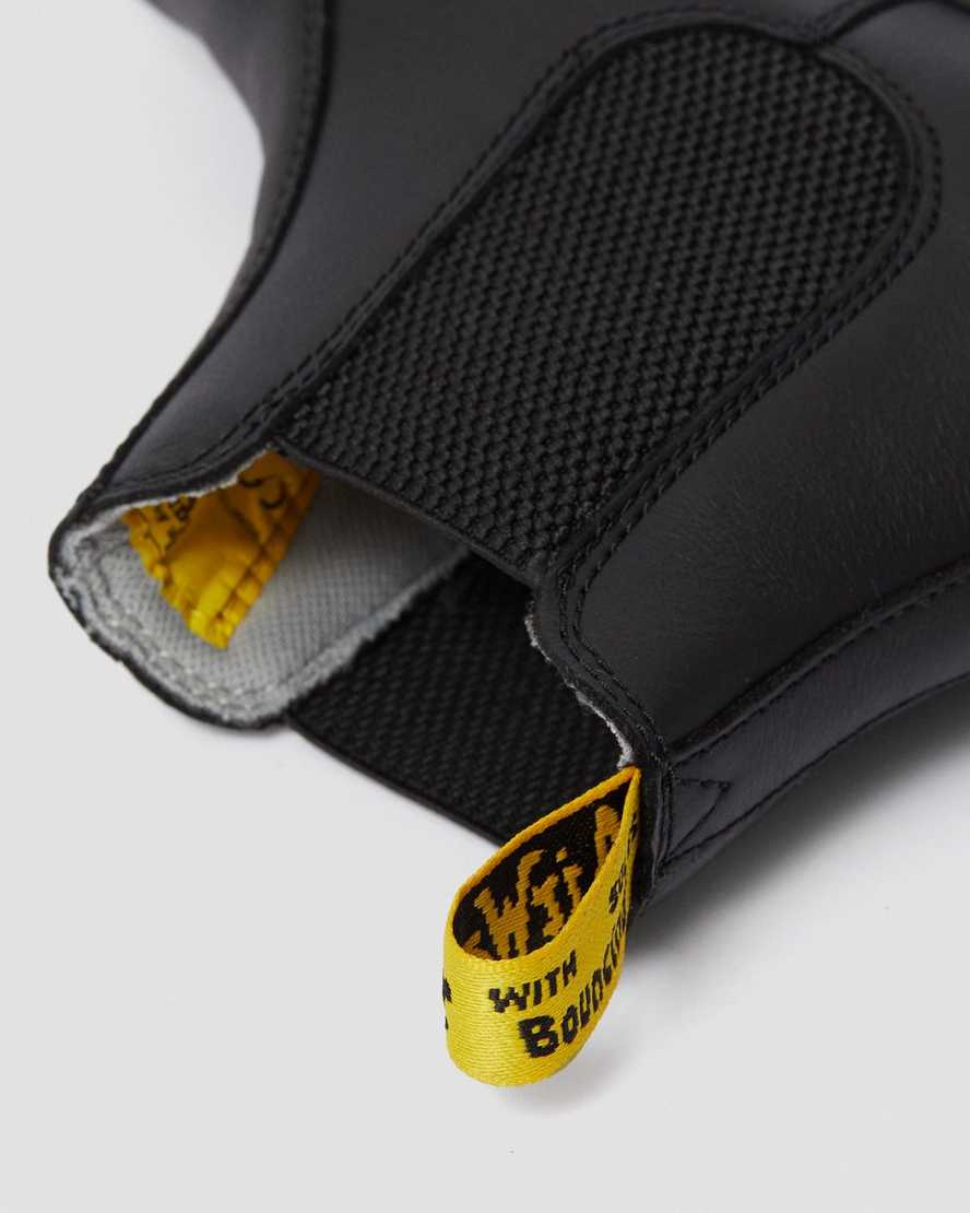 svarta dr martens arbor newark steel toe arbetsstövlar för dam