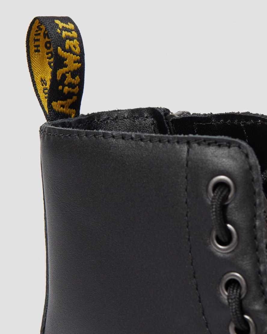 svarta dr martens 1460 pascal nappa damstövlar med dragkedja