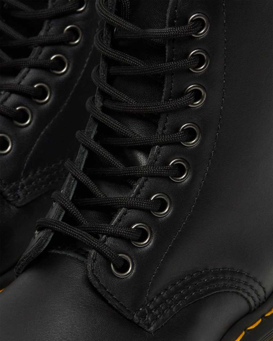 svarta dr martens 1460 pascal nappa damstövlar med dragkedja