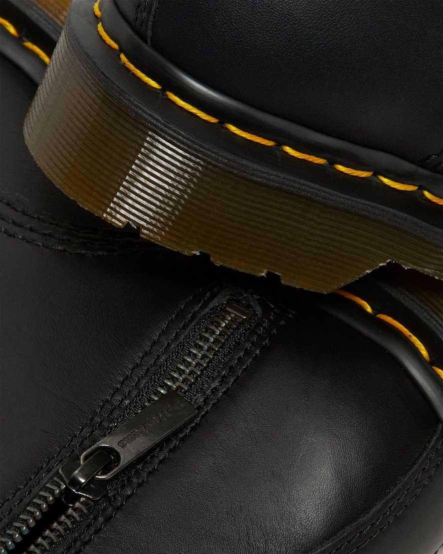svarta dr martens 1460 pascal nappa damstövlar med dragkedja