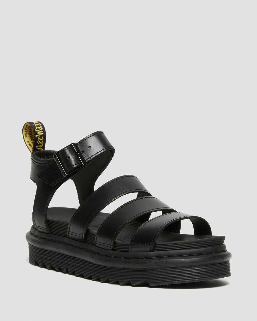 svarta dr martens blaire brando gladiatorsandaler för kvinnor