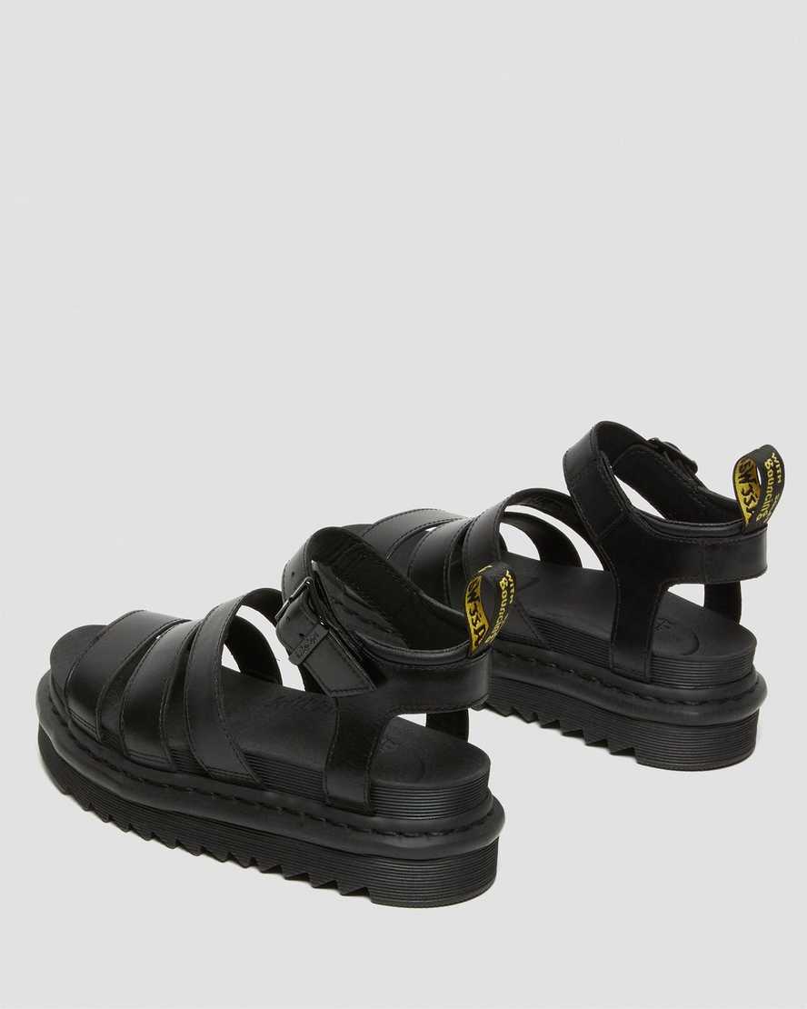 svarta dr martens blaire brando gladiatorsandaler för kvinnor