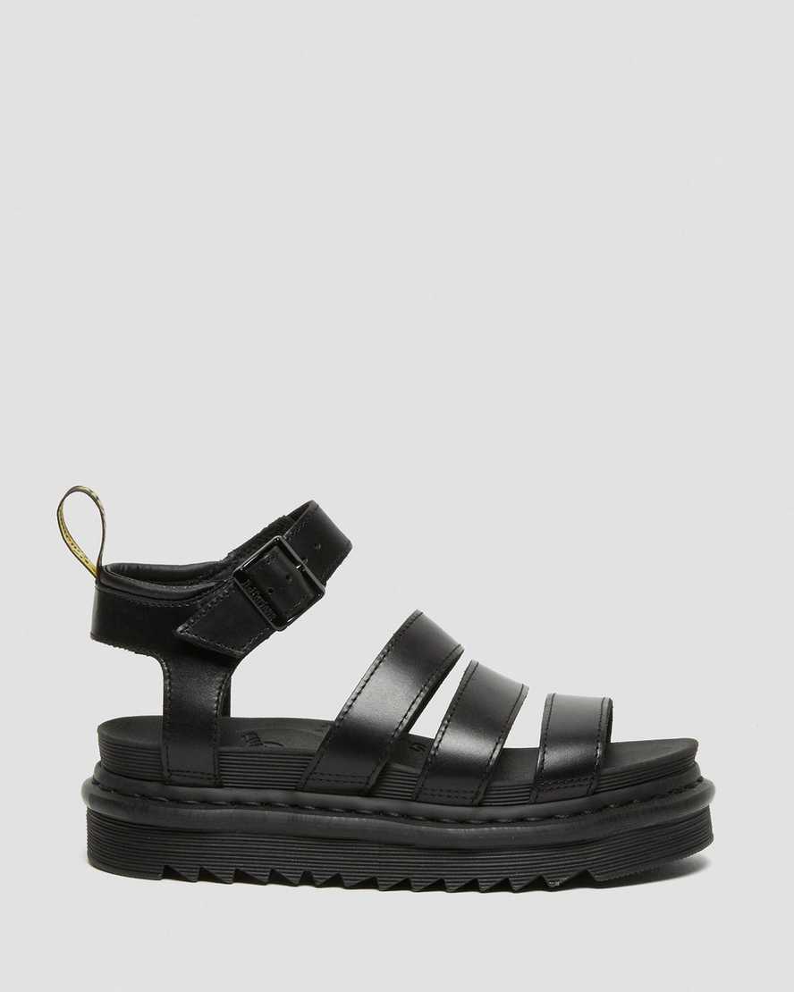 svarta dr martens blaire brando gladiatorsandaler för kvinnor