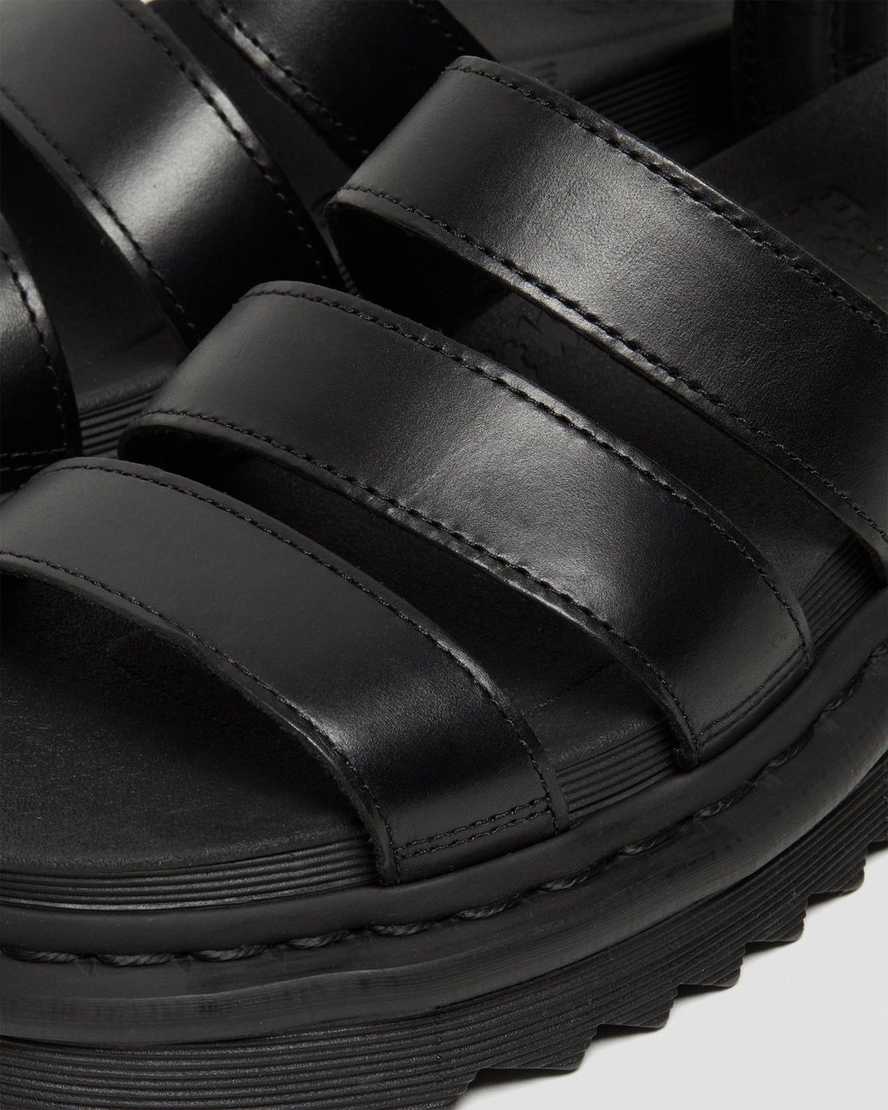 svarta dr martens blaire brando gladiatorsandaler för kvinnor