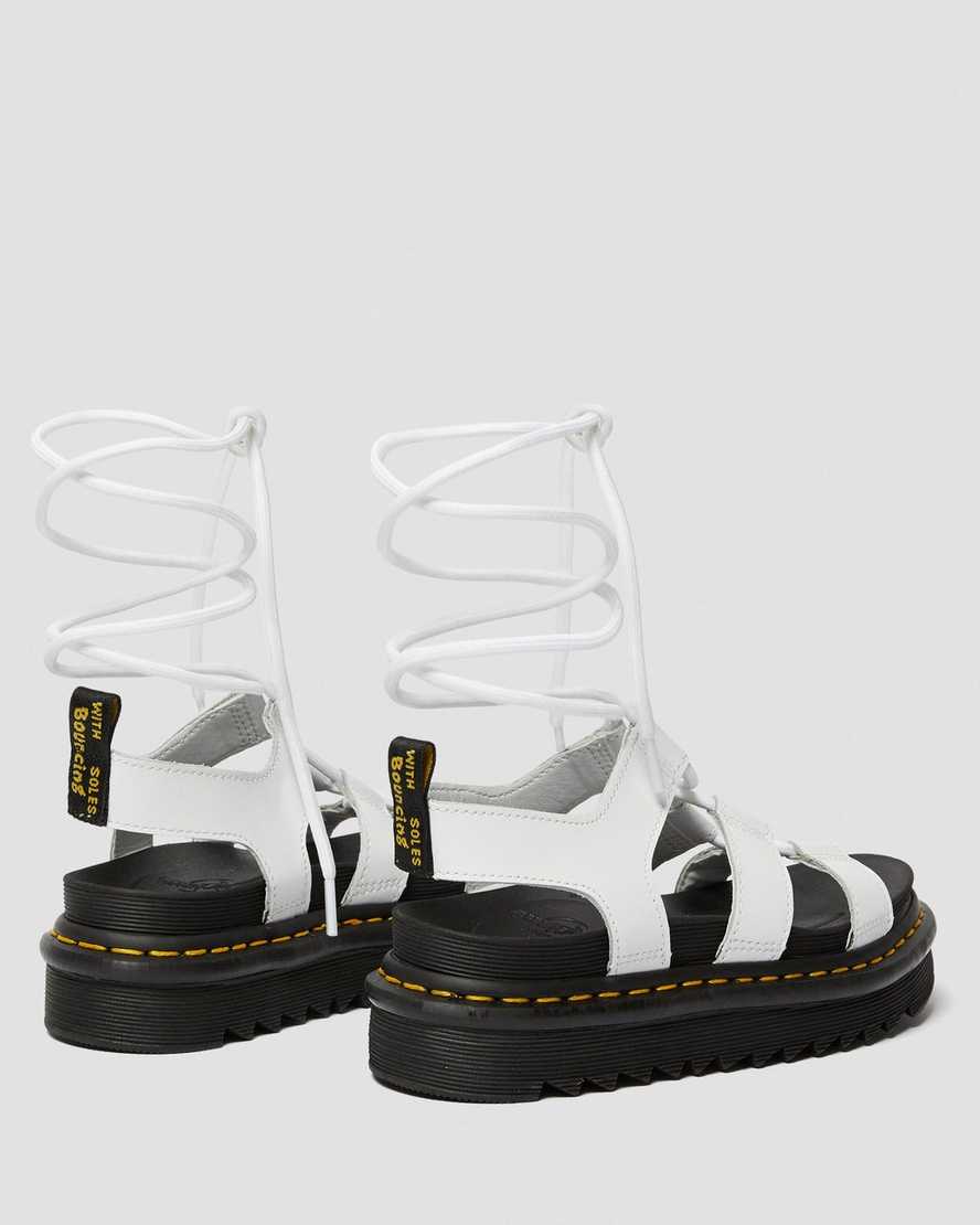vita dr martens nartilla gladiatorsandaler för kvinnor
